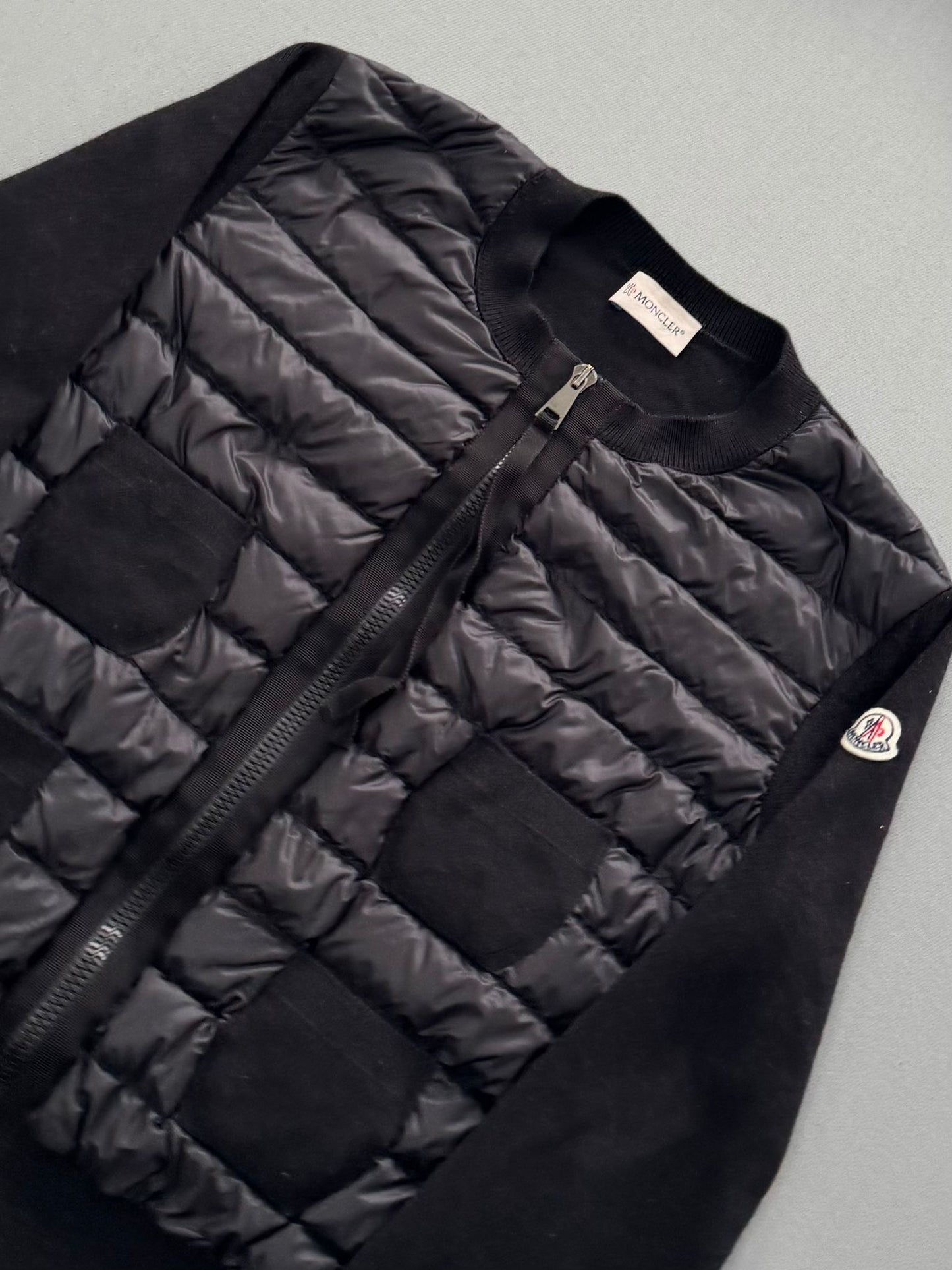 Moncler Tricot Black Cardigan- Medium Fits UK8