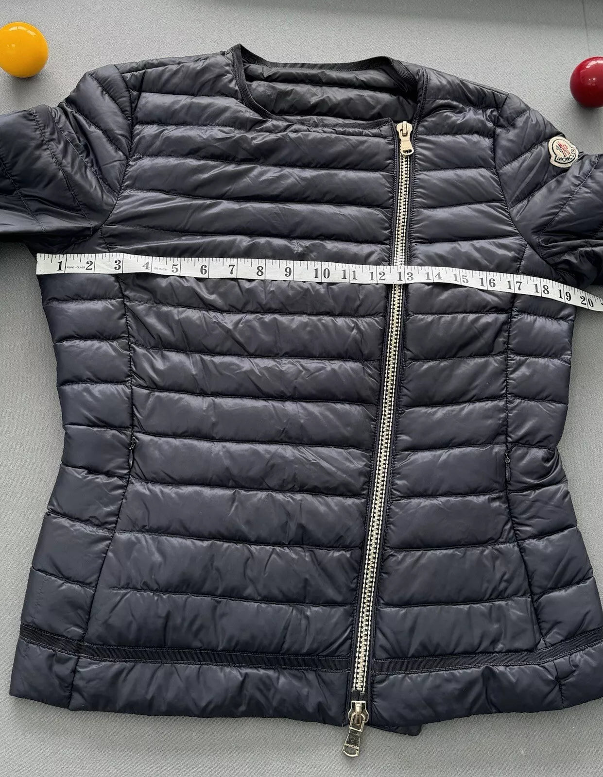 Moncler Navy Amey Down Jacket - Size 3 - UK 10/12 - 19.5” PTP