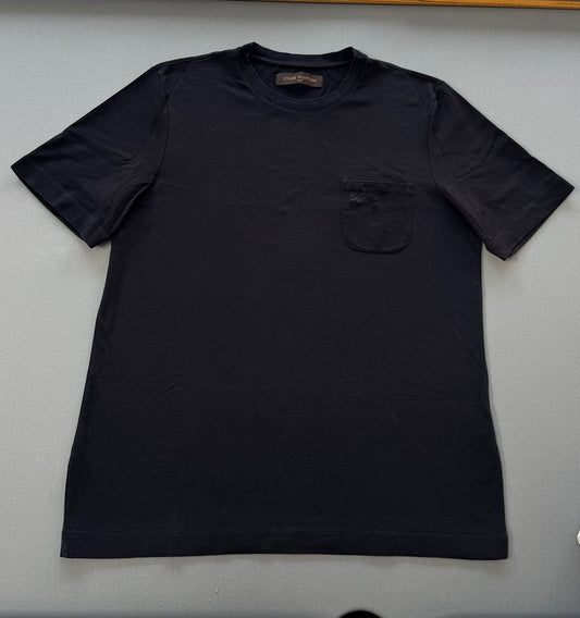 Louis Vuitton Black Half Damier Pocket T Shirt - XL (21.5'' PTP)