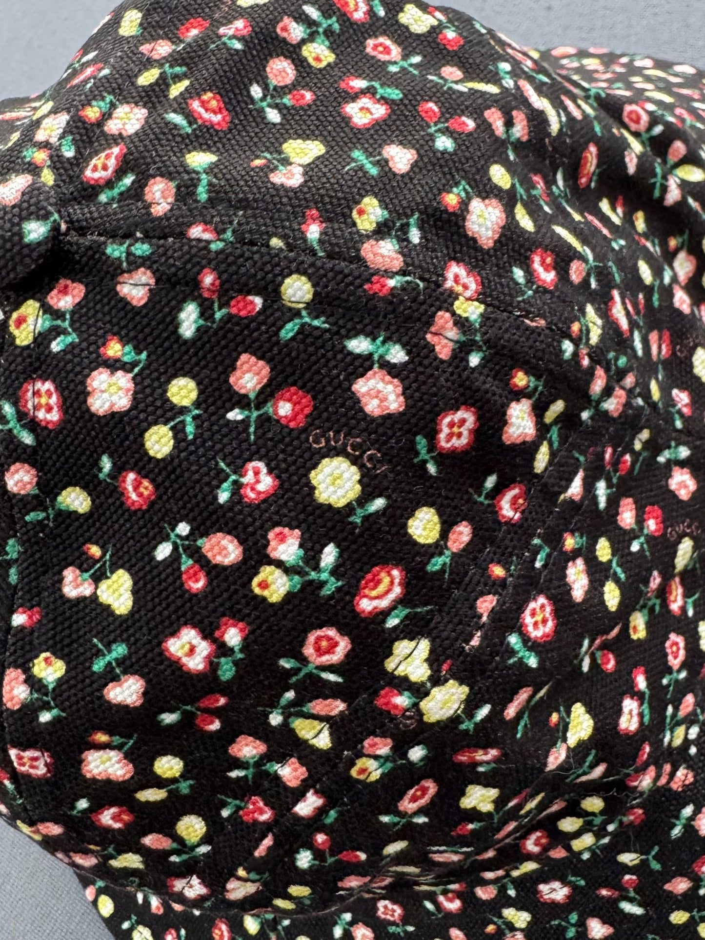 Gucci  X LIBERTY OF LONDON Canvas Floral Print Bucket Hat Black Multicolor