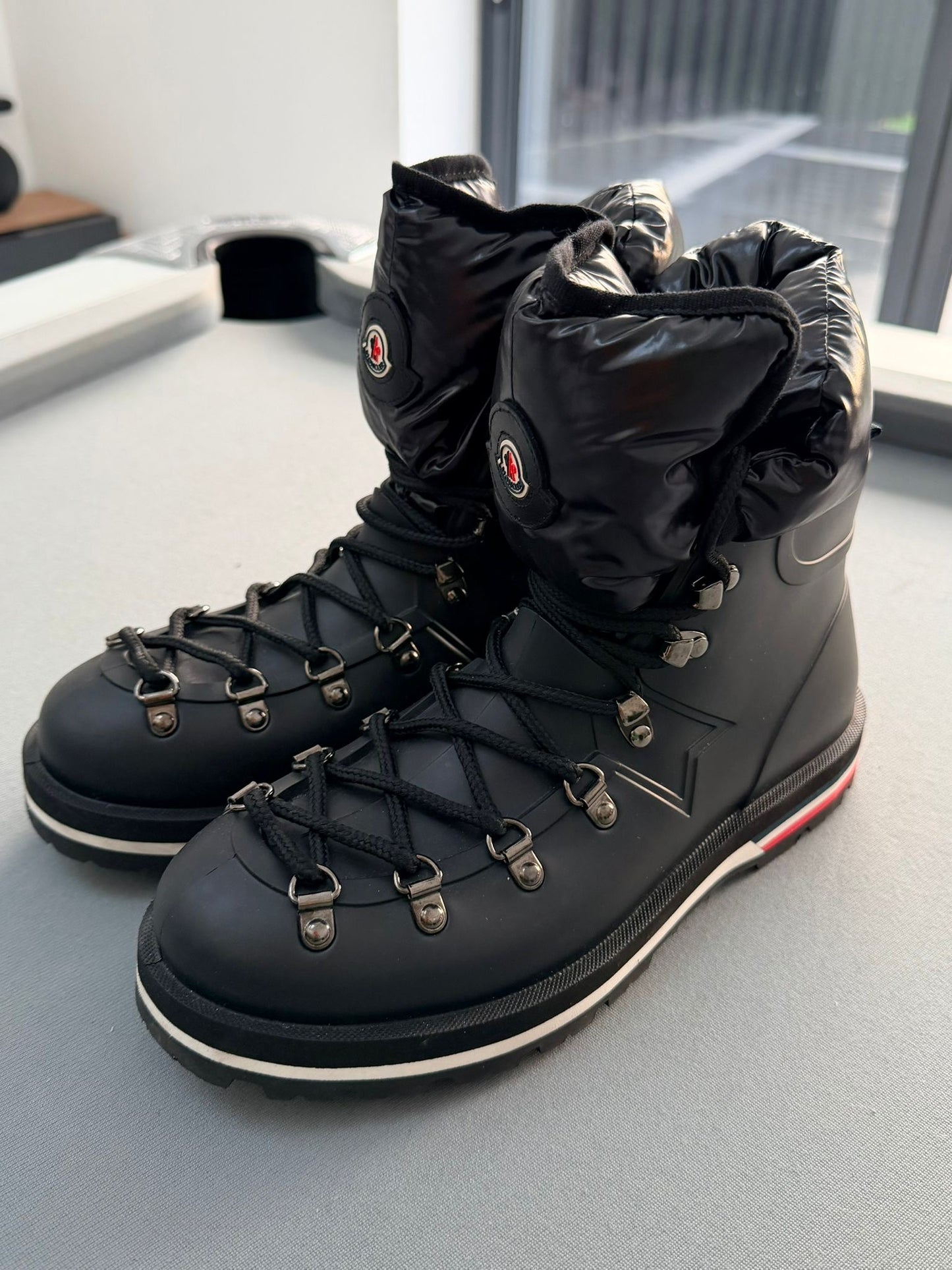 Moncler Inaya Black Hiking Ankle Boots - UK4 (EU37)