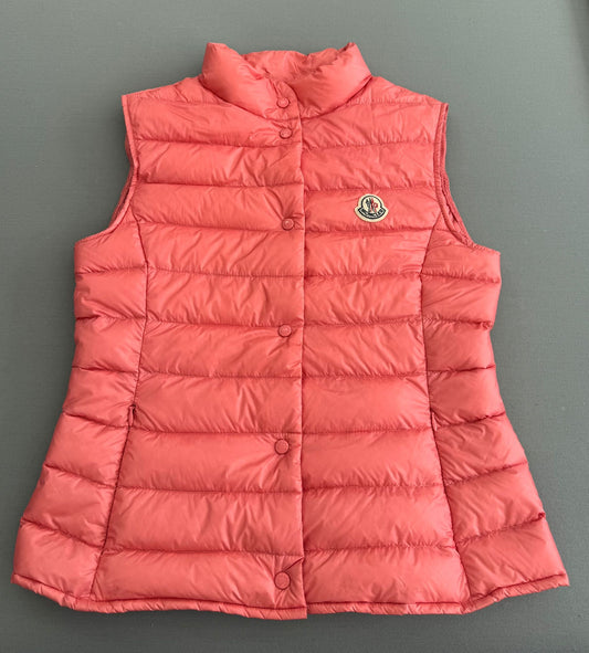 Moncler Liane Quilted Down Gilet Pink Coral - Age 14 (would also fit uk6)