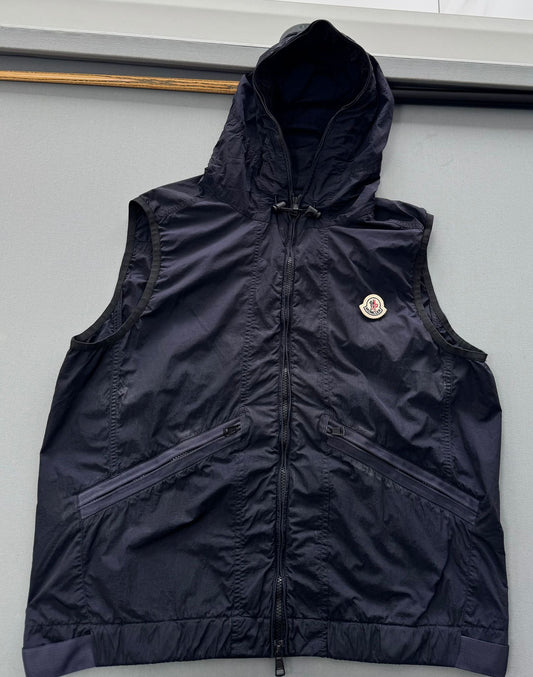 Moncler Navy Touques Hooded Gilet - Size: 5 (25''ptp)