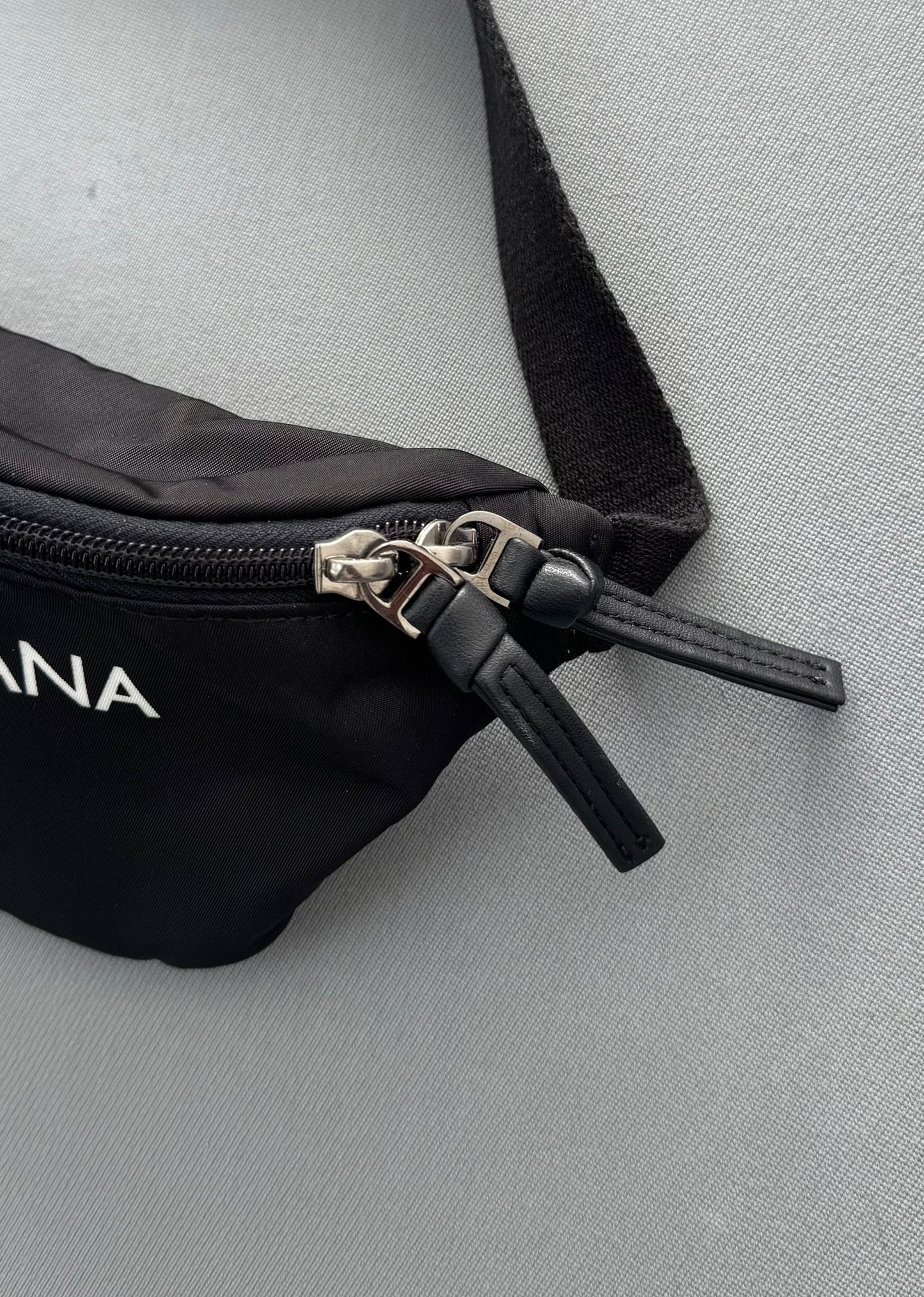 Dolce & Gabbana Black Logo Nylon Bum Bag