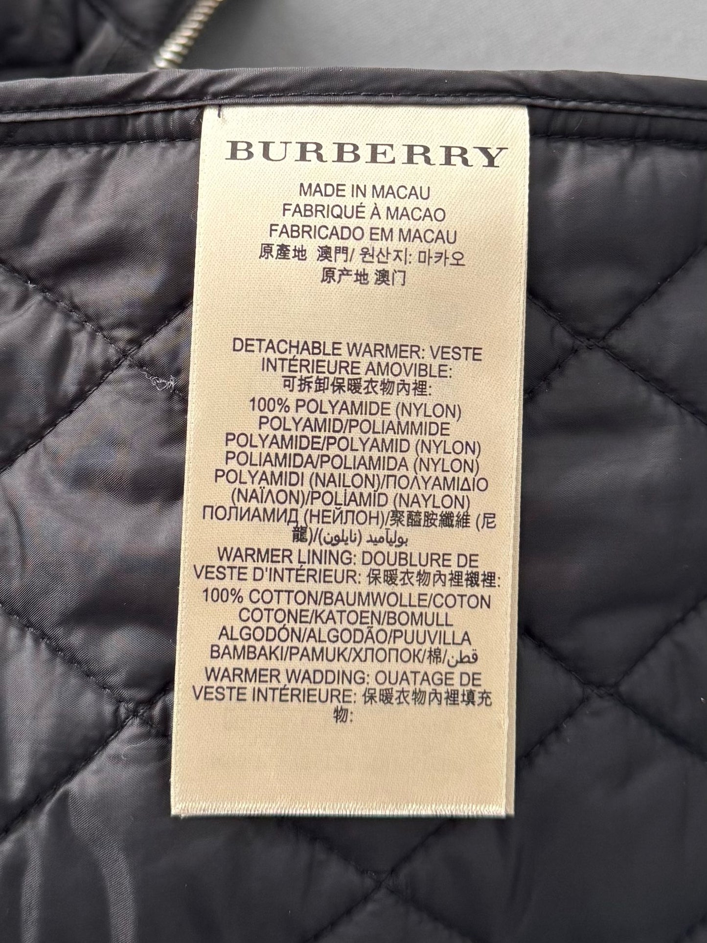 Burberry Black Quilted Gilet - Size Medium - 20” PTP
