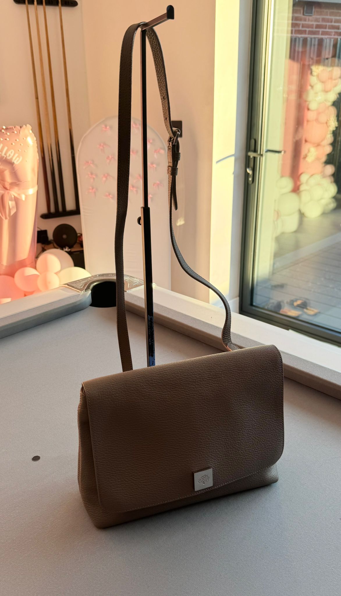 Mulberry Freya Satchel Shoulder/ Crossbody Bag In Taupe
