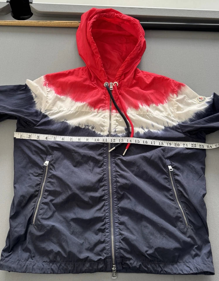 Moncler Saut Red, White & Blue Nylon Hooded Jacket - Size 3 (23.5''ptp)