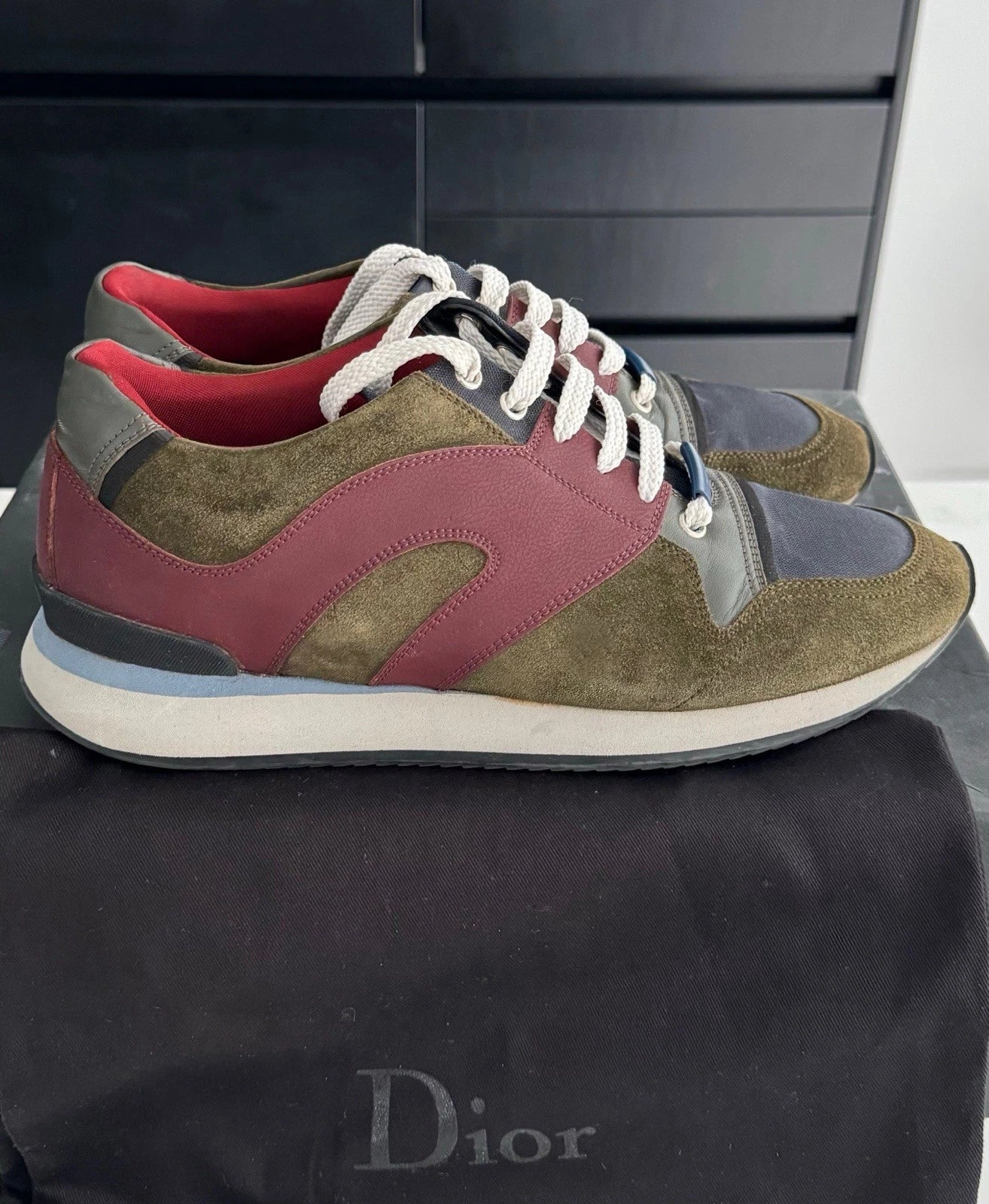 Dior Homme Low Top Suede Panelled Sneakers / Trainers - Size UK 7 (EU41)