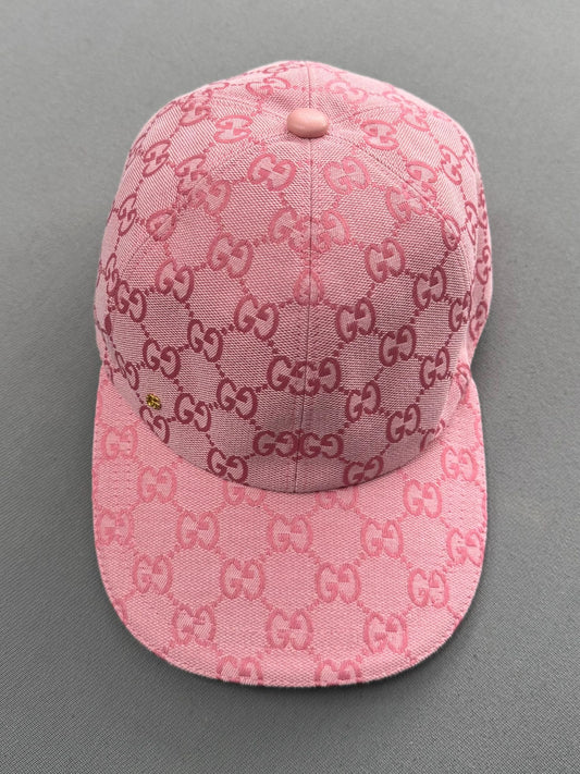 Gucci GG Pink Canvas Baseball Hat