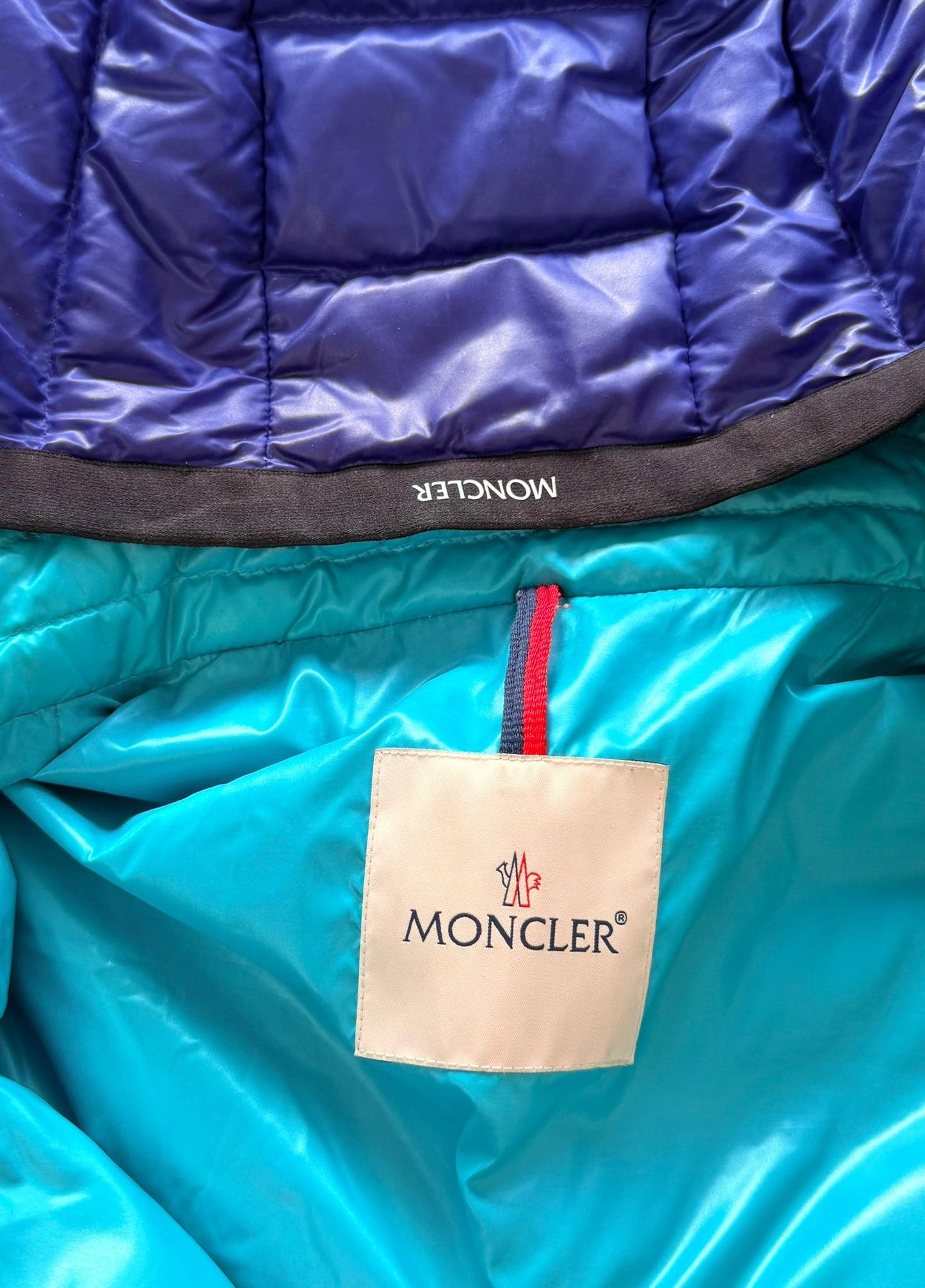 Moncler Blue Ragot Hooded Padded Gilet - Size: 6 (26''ptp)