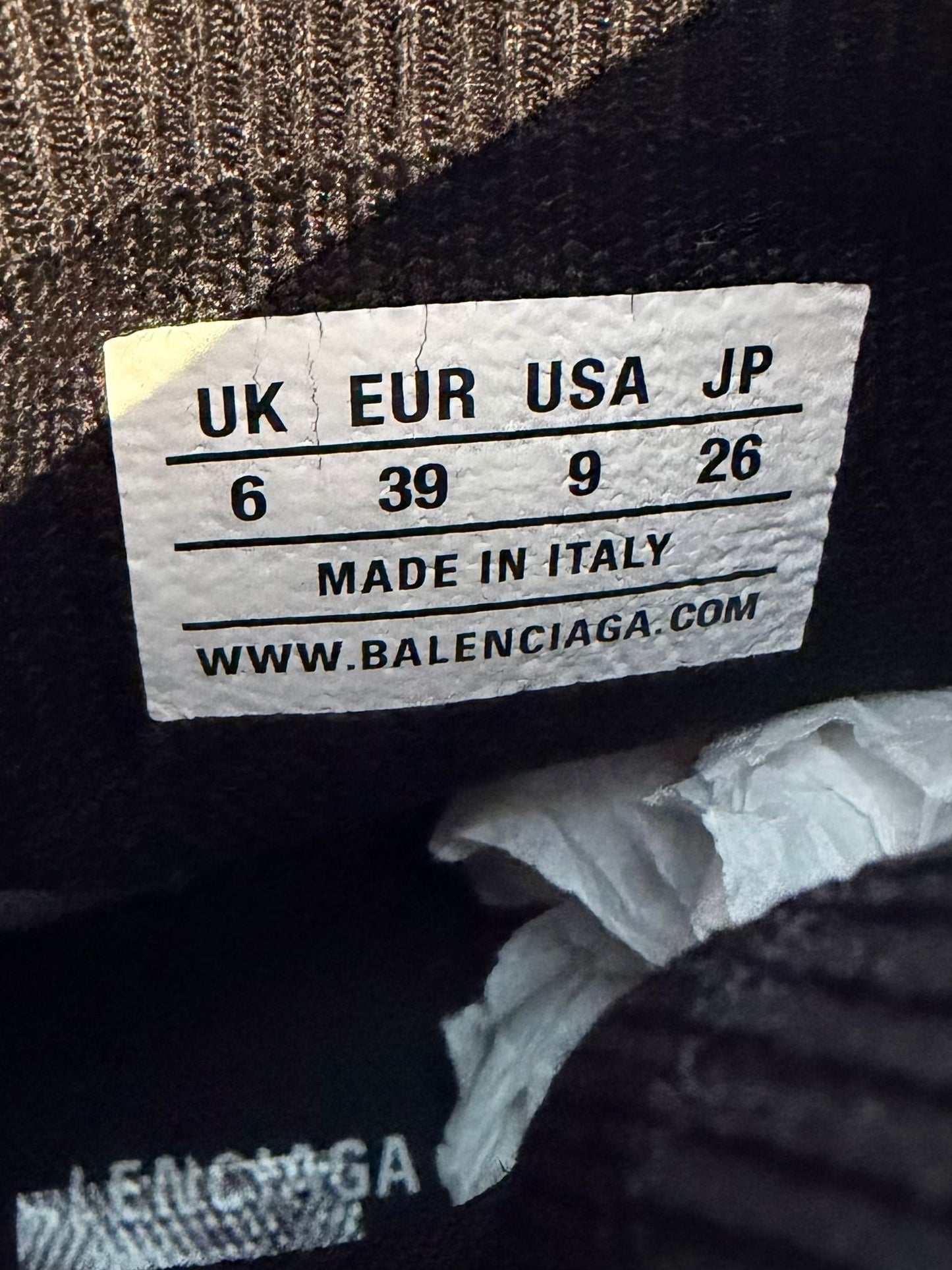 Balenciaga Black Speed Sock Trainers - Size UK6 (EU39)