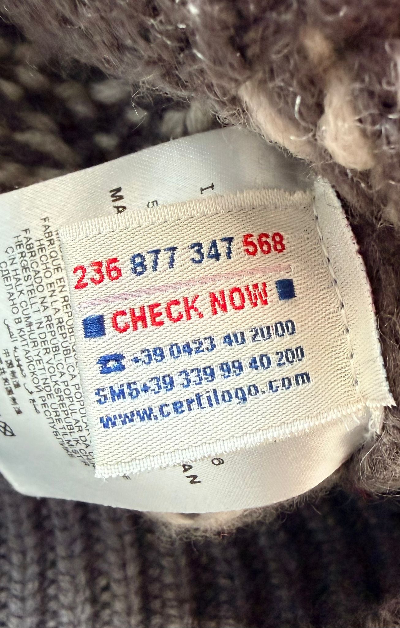 Moncler Grenoble Maglione Tricot Heavy Knit Grey Patterned Cardigan - Size: XL