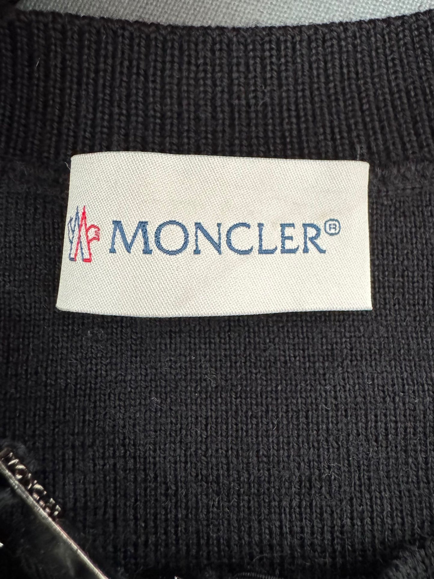 Moncler Tricot Black Cardigan- Medium Fits UK8