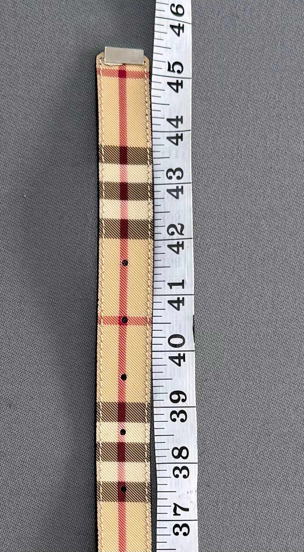 Burberry Nova Check Coated Canvas Belt - Size 40 / 100 - Fits UK12/14