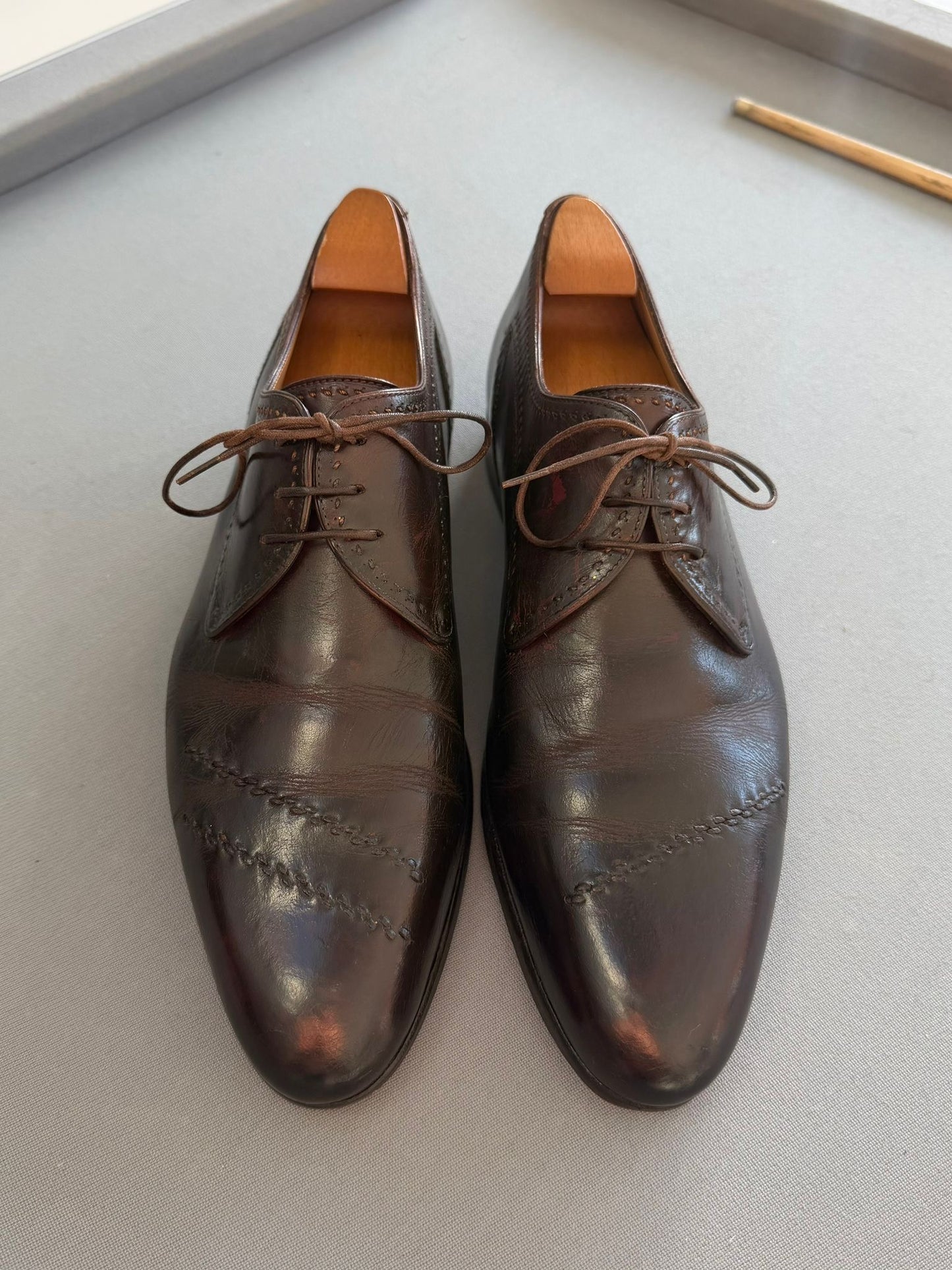 Berluti Brown Oxford Shoes - Size: UK9 (EU43)