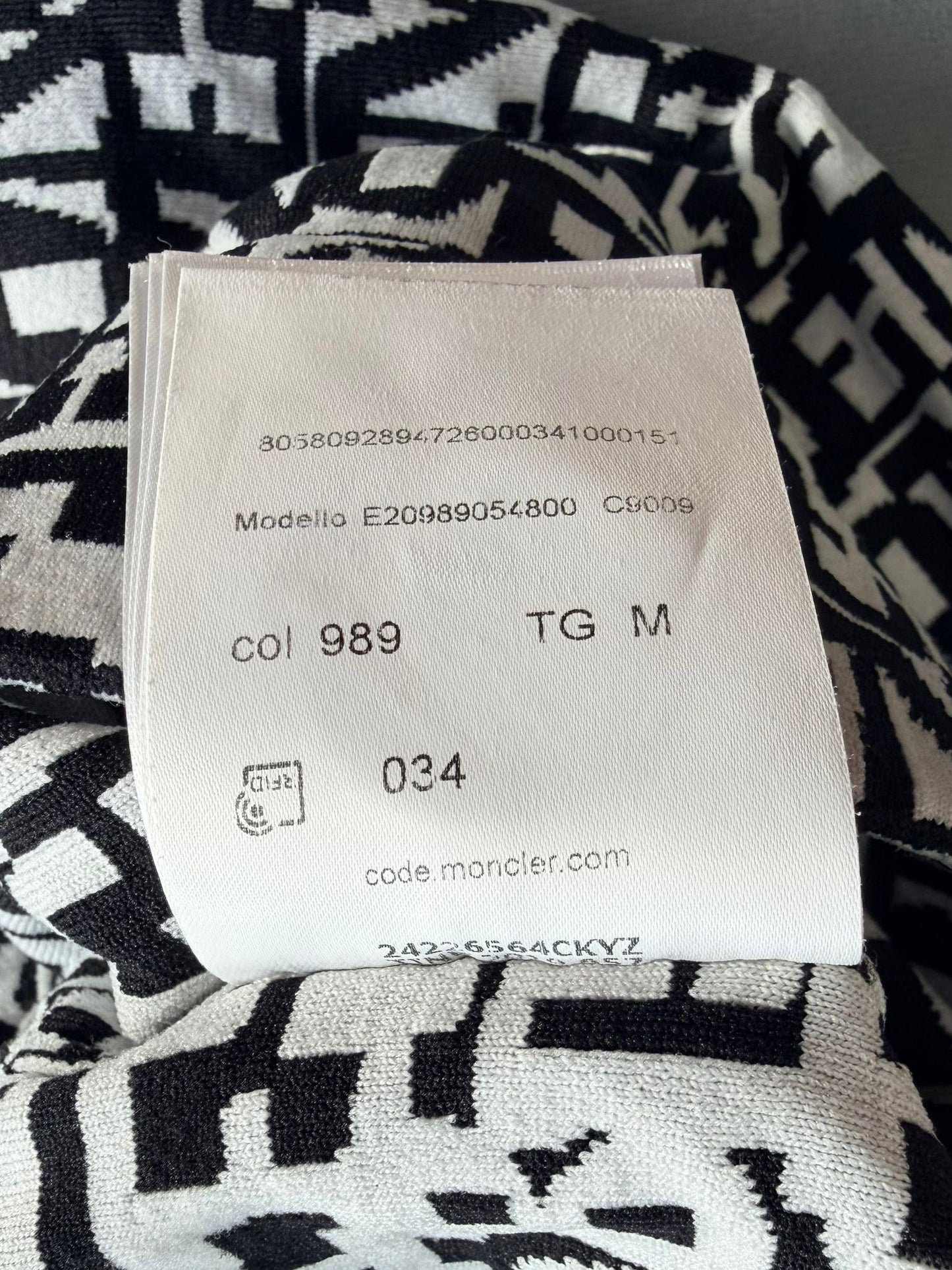 Moncler Grenoble All-Over Logo Print Tricot Hoodie - Medium (23.5''ptp)