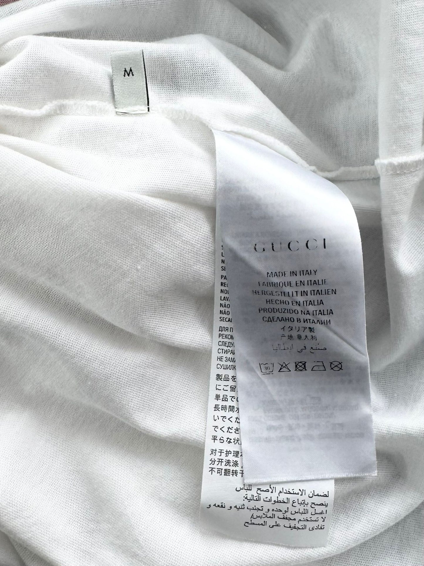 Gucci White Piano T-Shirt - Medium (22.5''ptp)