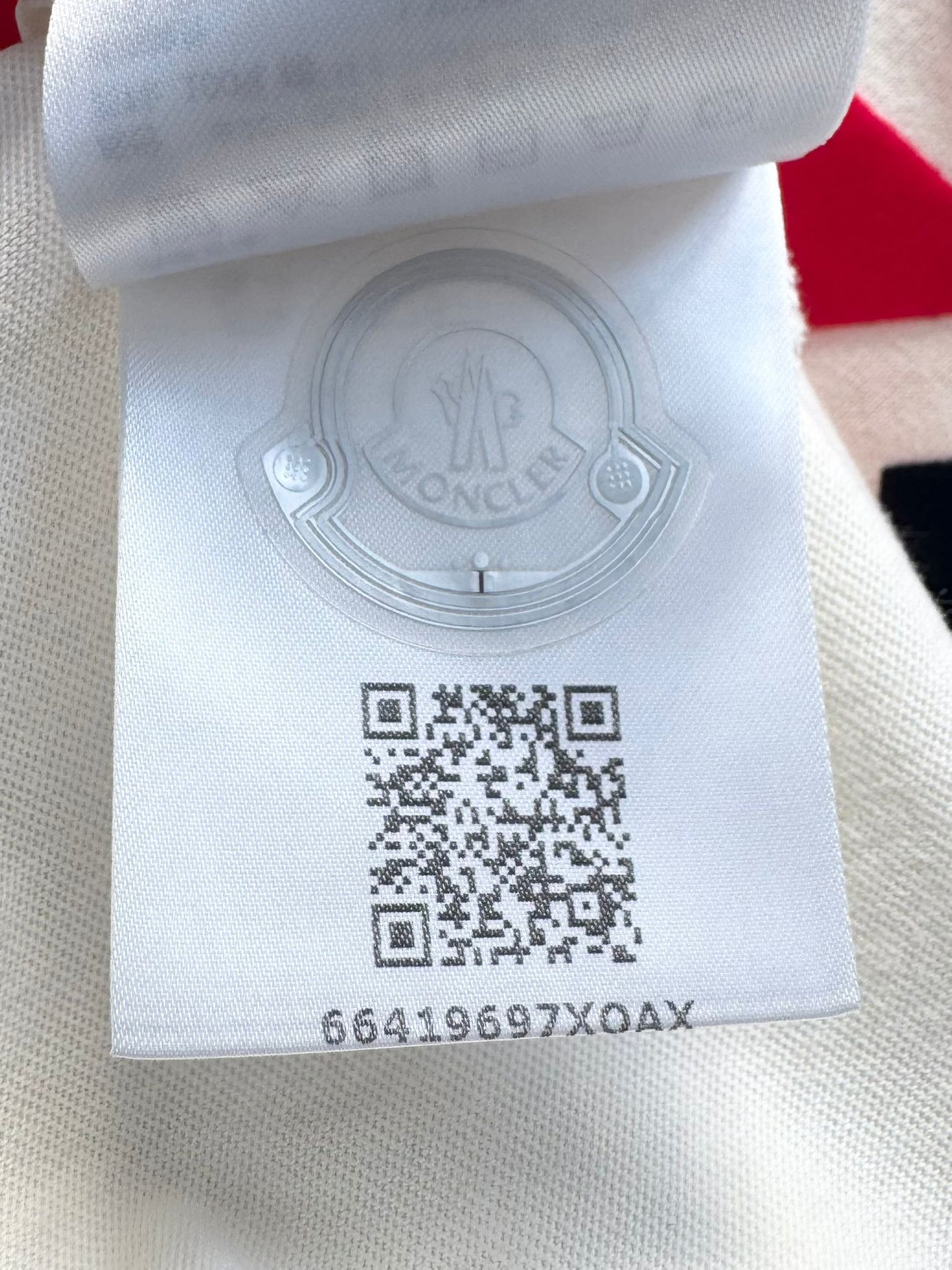 Moncler Off White Navajo Logo T-Shirt - Size: Medium (23.5''ptp)