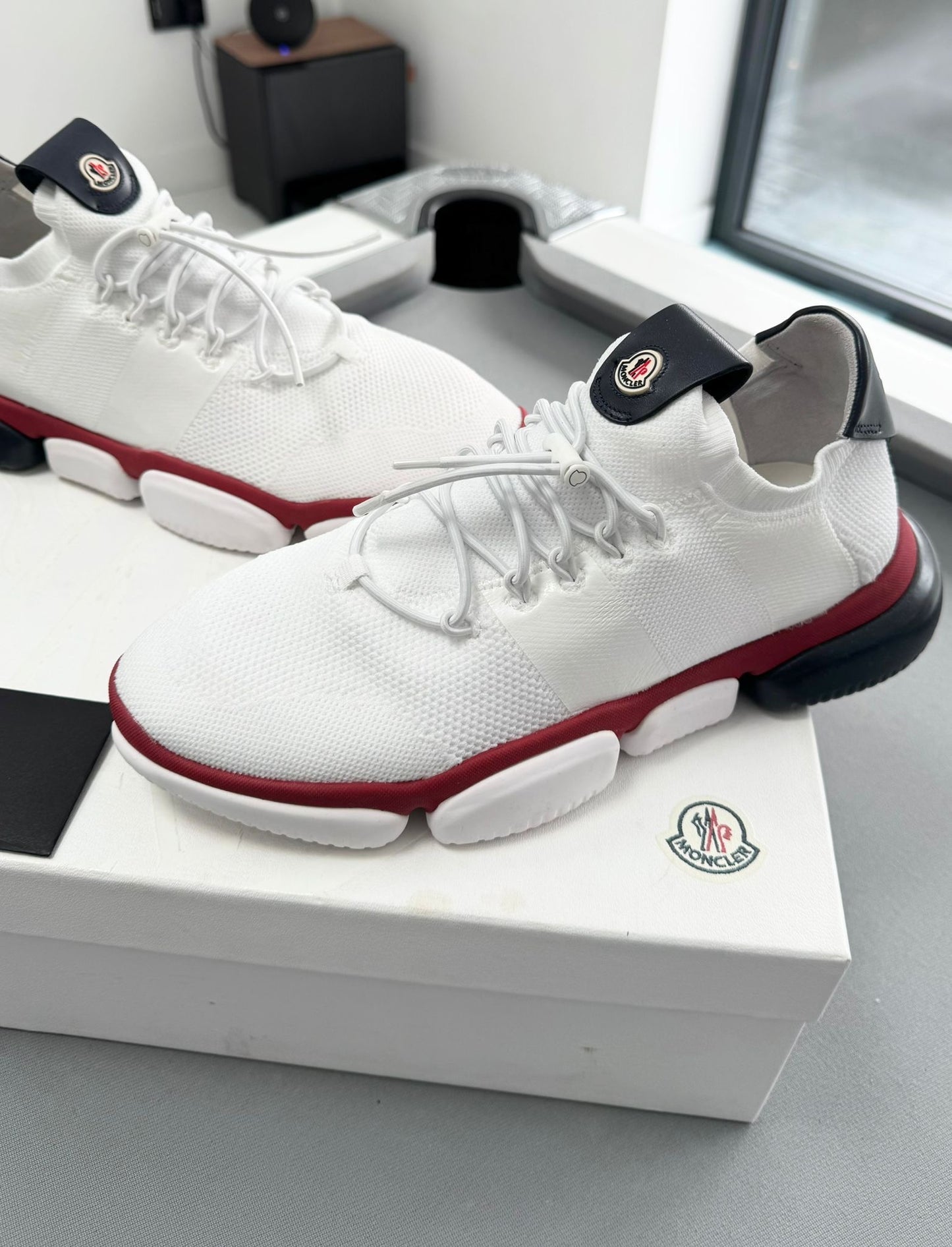 Moncler White Bubble Trainers - UK8 (EU42) Fit UK 9