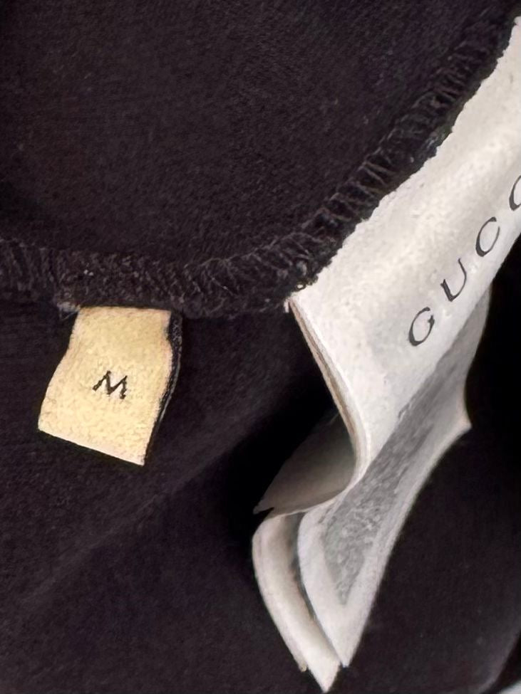 Gucci Black T-Shirt With Iccug Animal Print By Freya Hartas - Size: M (21.5'' PTP)