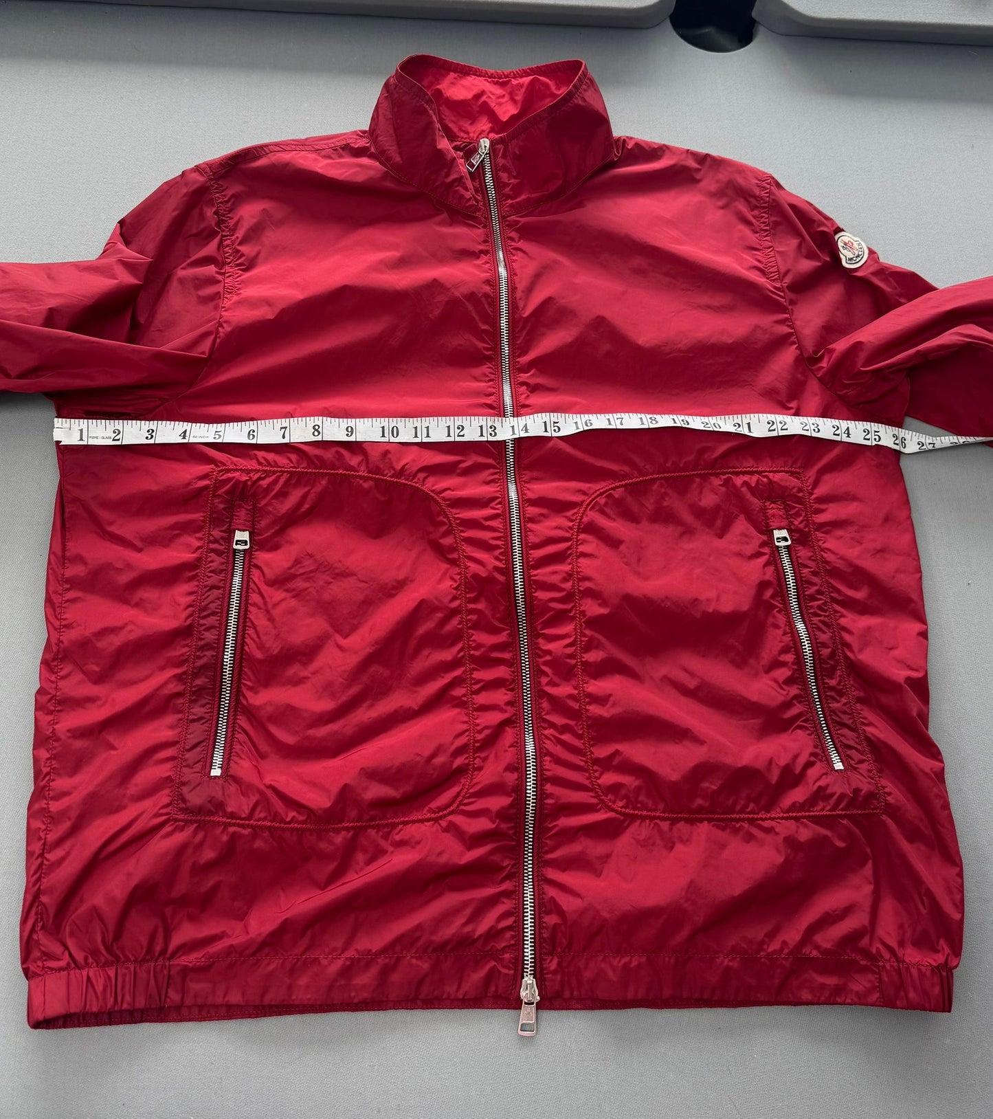 Moncler Red Renoir Jacket - Size 6 - PTP 26” - Fits XL / XXL