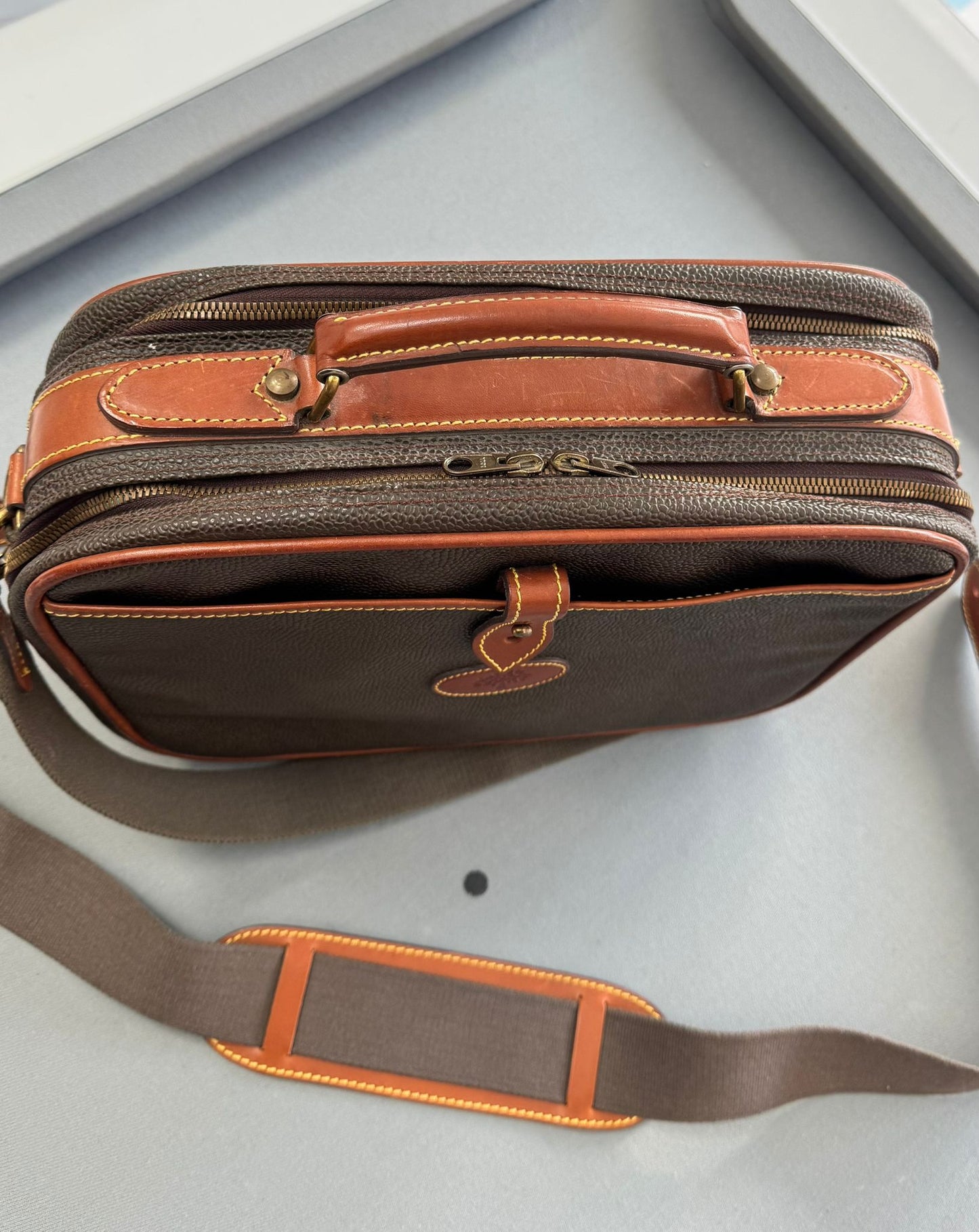 Mulberry Mole & Cognac Scotchgrain Briefcase