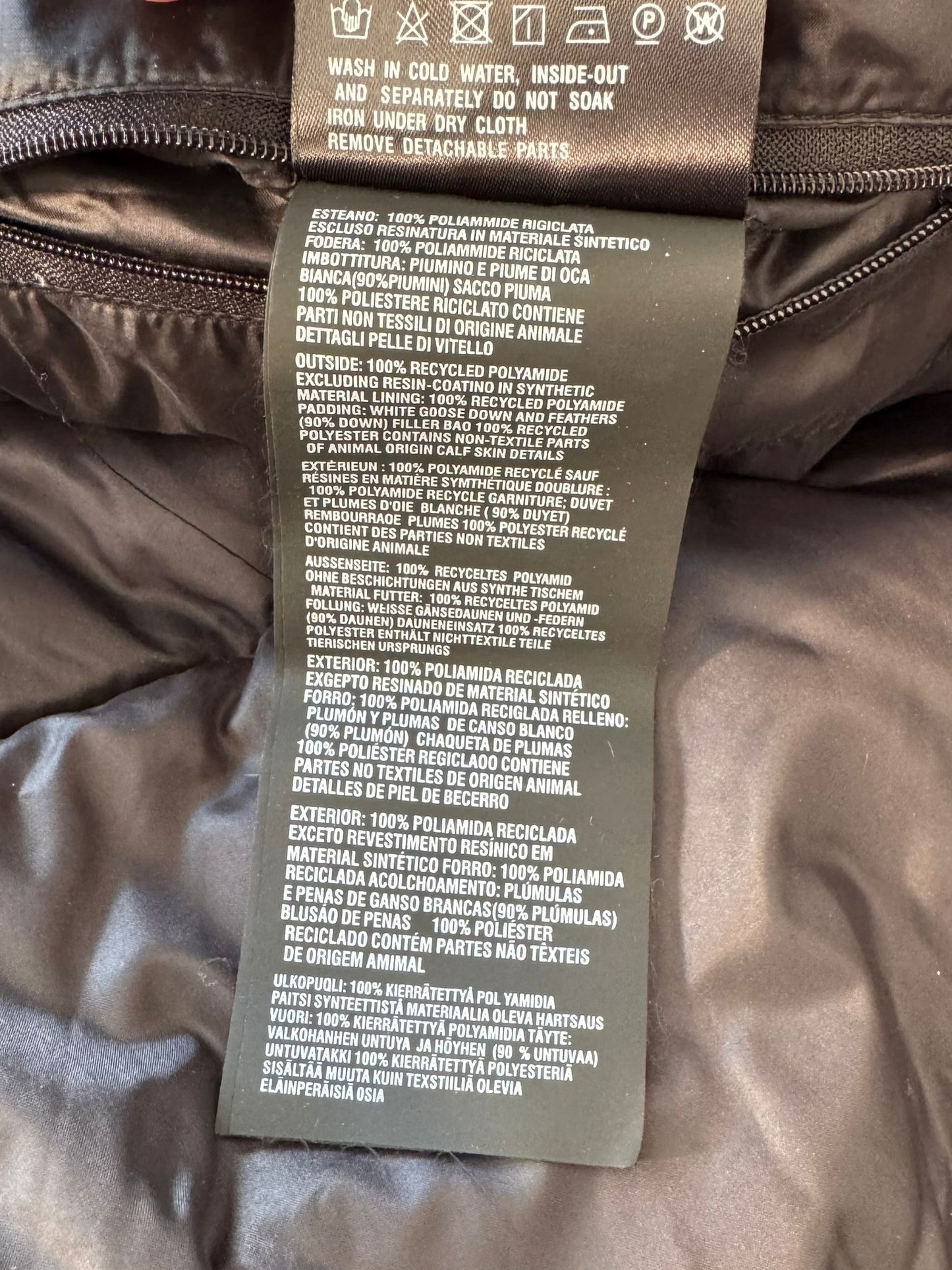 Prada Cira Cropped Puffer Jacket With Detachable Sleeves - Size UK 10-12