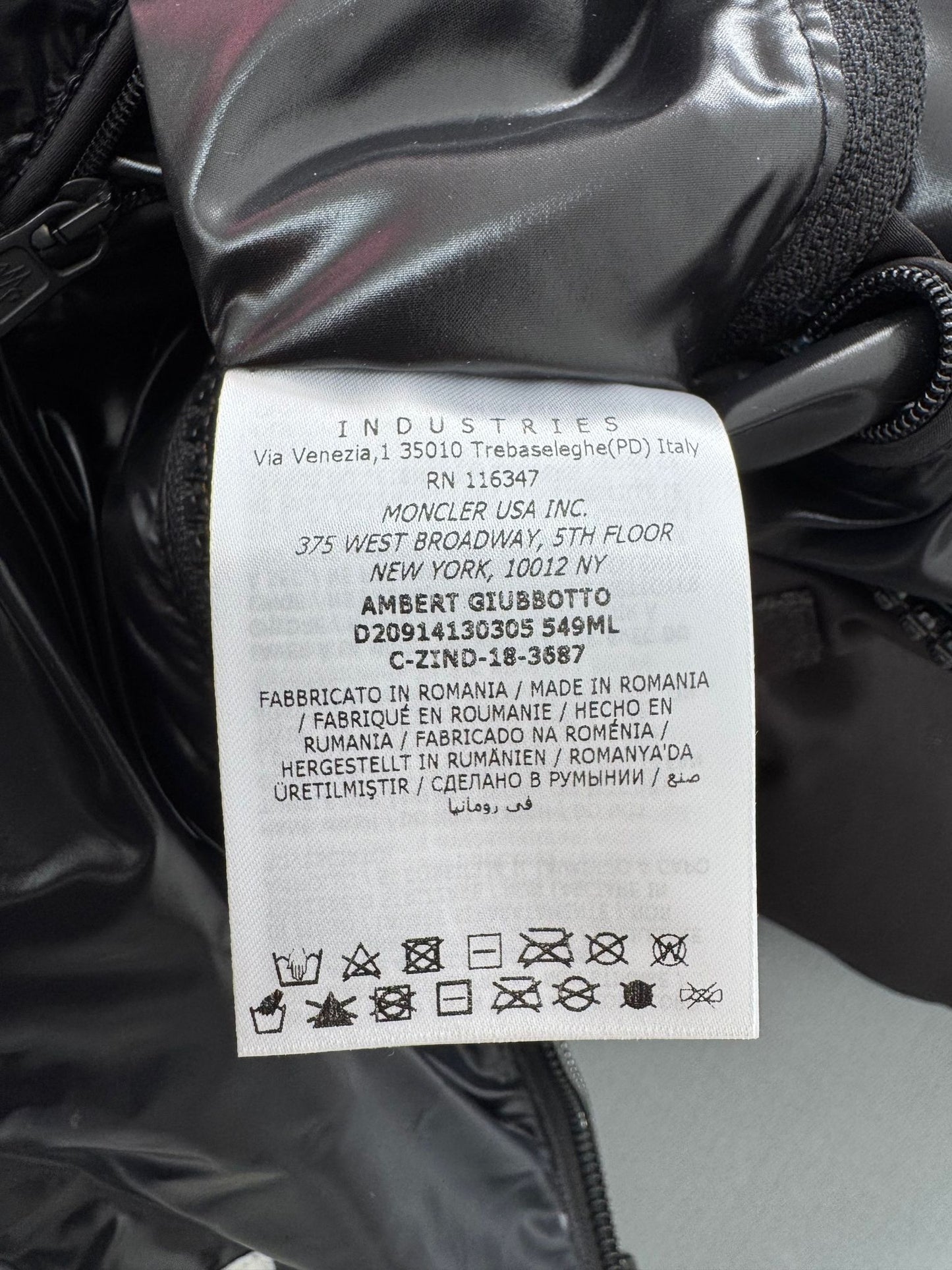 Moncler Black Ambert Puffer Coat - Size: 5(25.5''PTP)