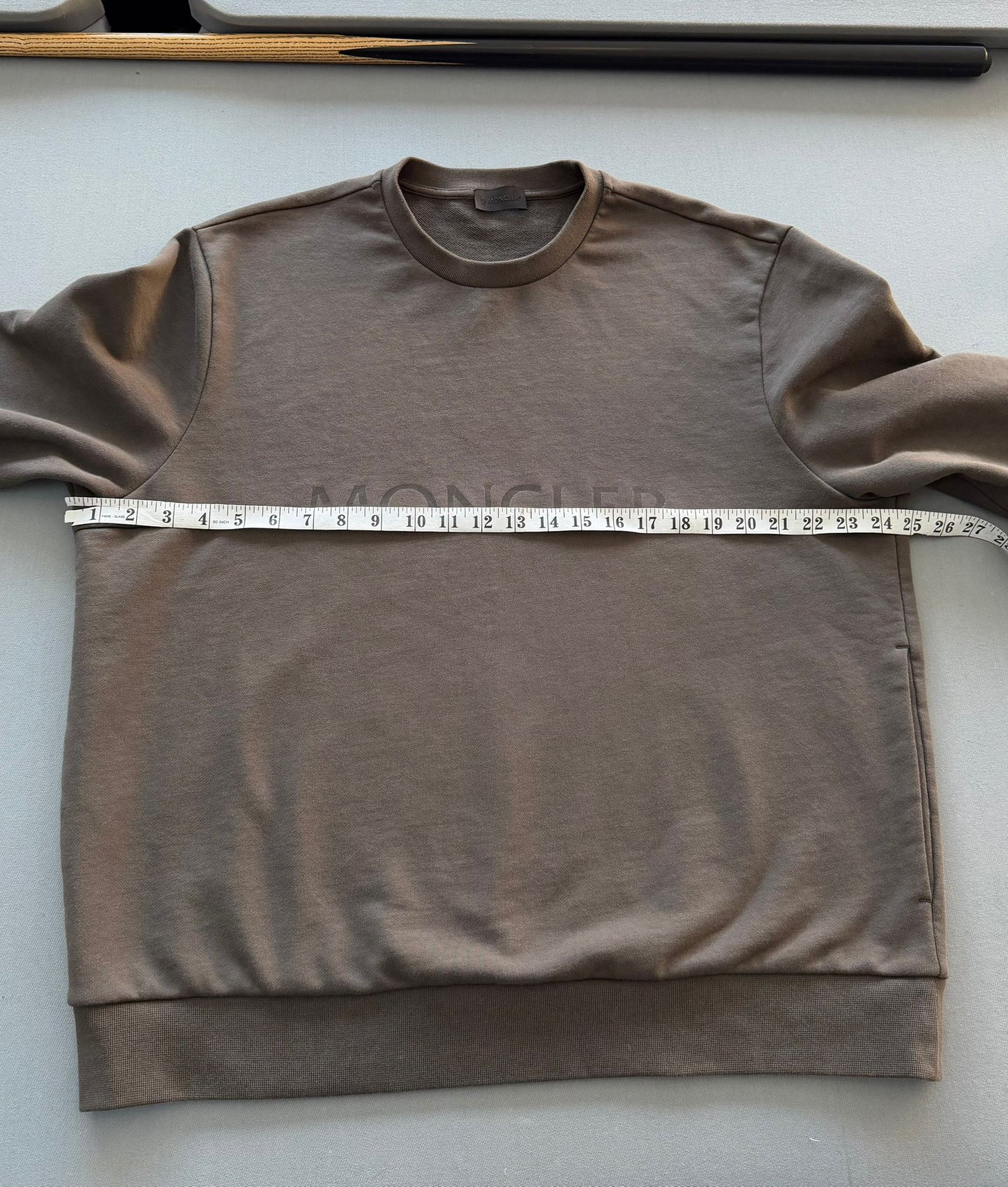 Moncler Grey Sweater - Size: XXL (25''ptp)