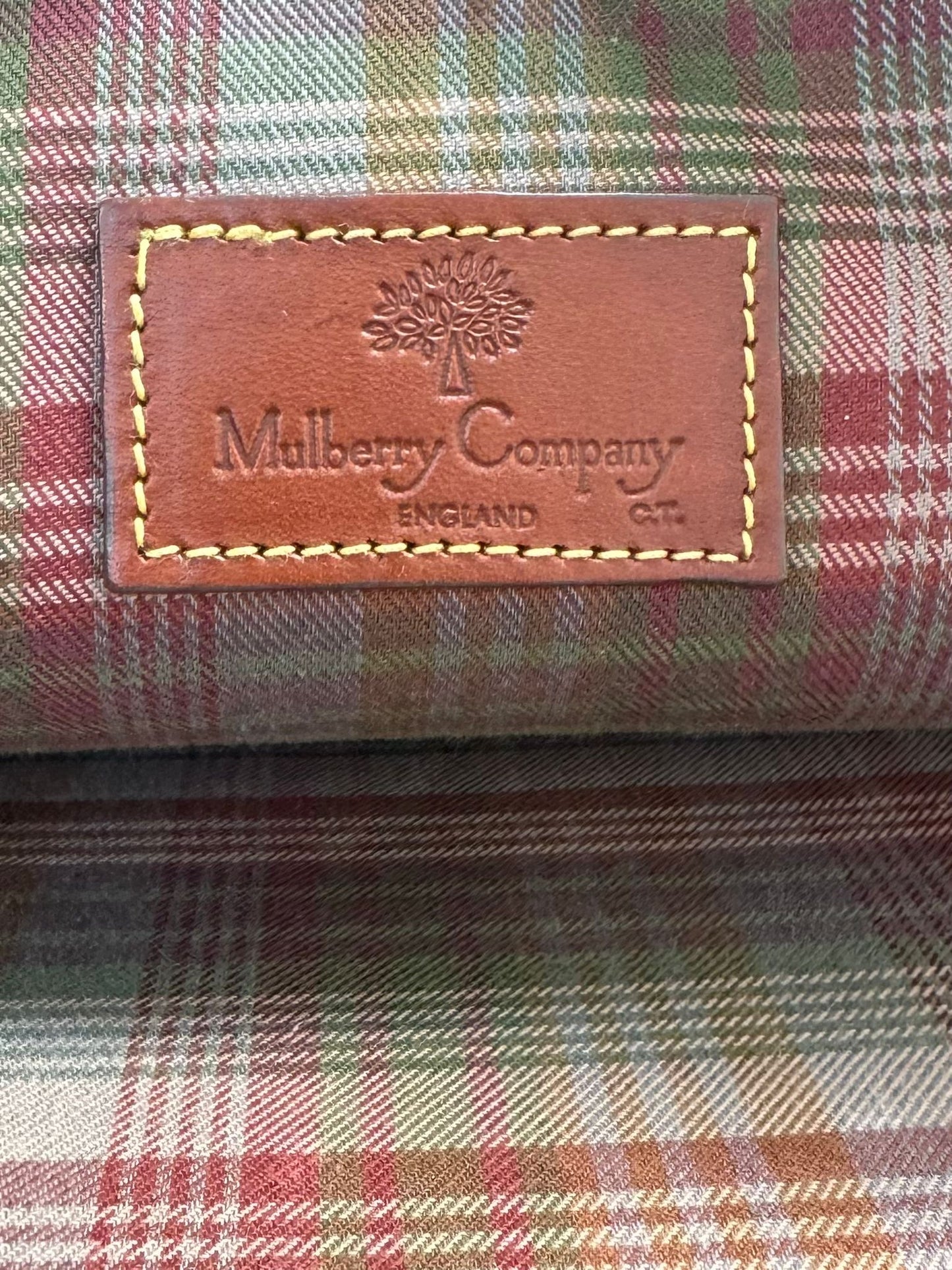 Mulberry Mole & Cognac Scotchgrain Briefcase