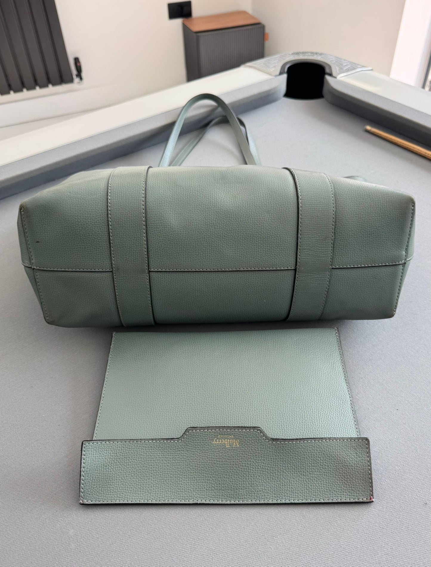 Mulberry Bayswater Tote In Antique Blue With Gold Hardware - Limited Edition