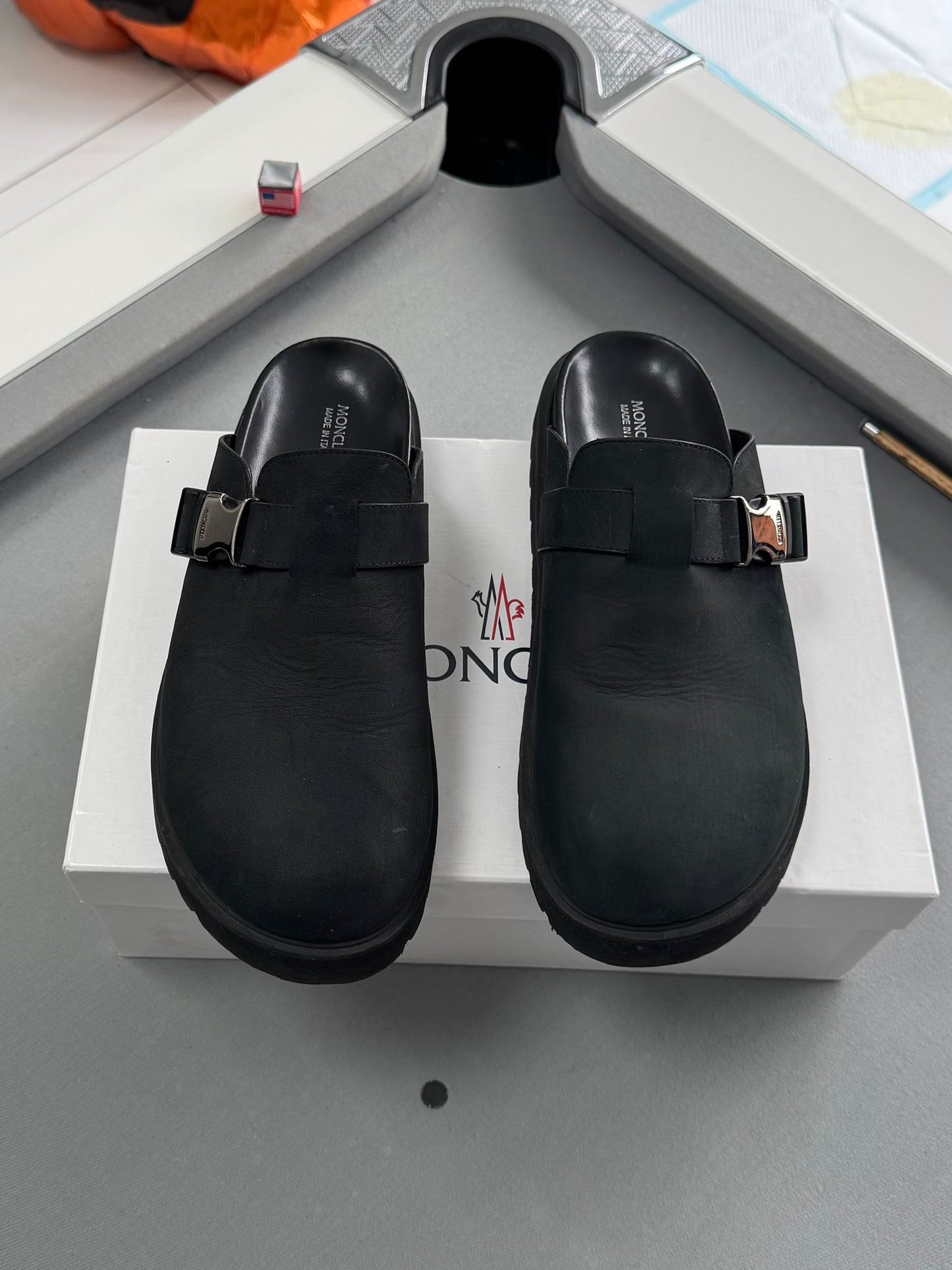 Moncler Black Mon Mules - UK10 (EU44)