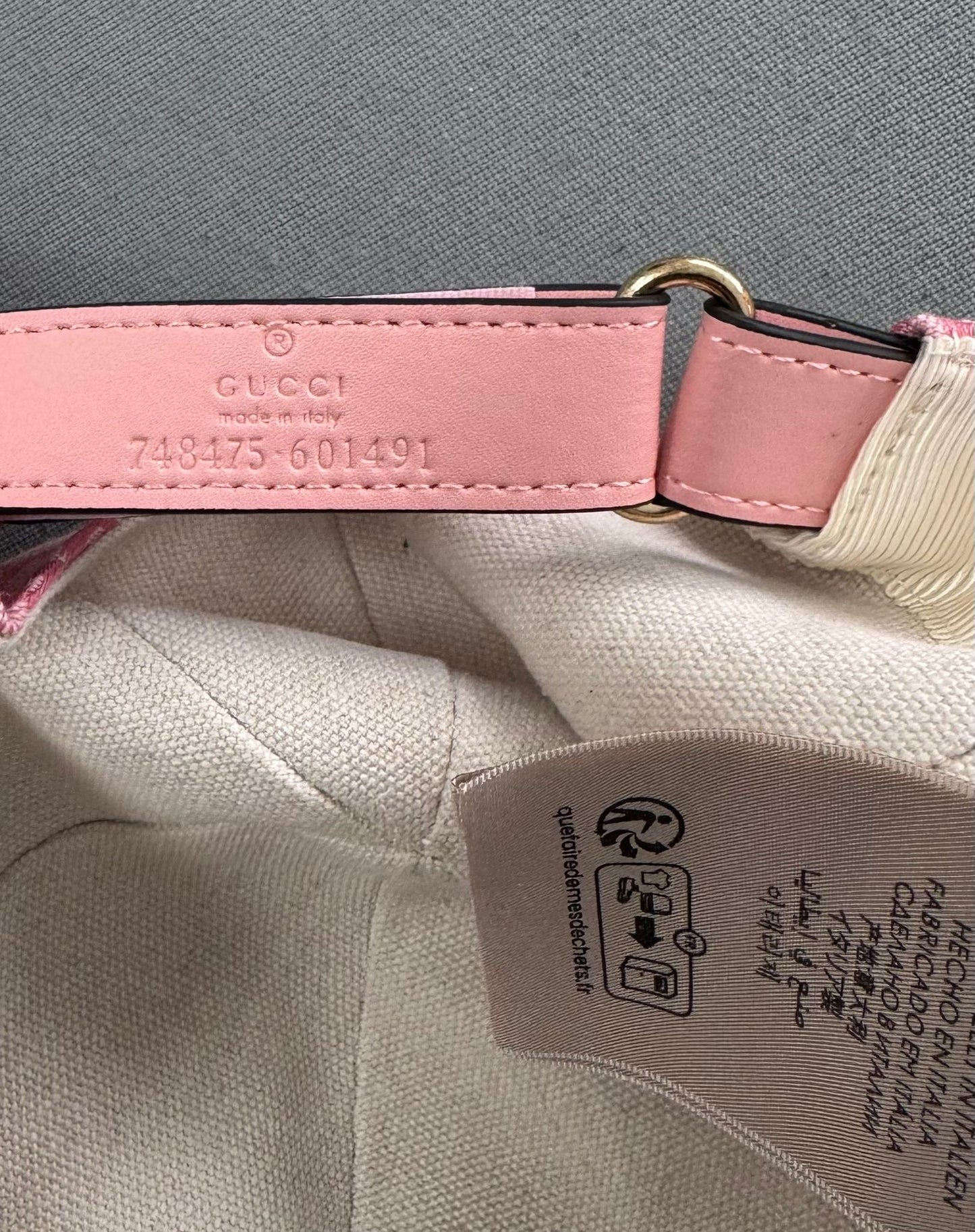 Gucci GG Pink Canvas Baseball Hat