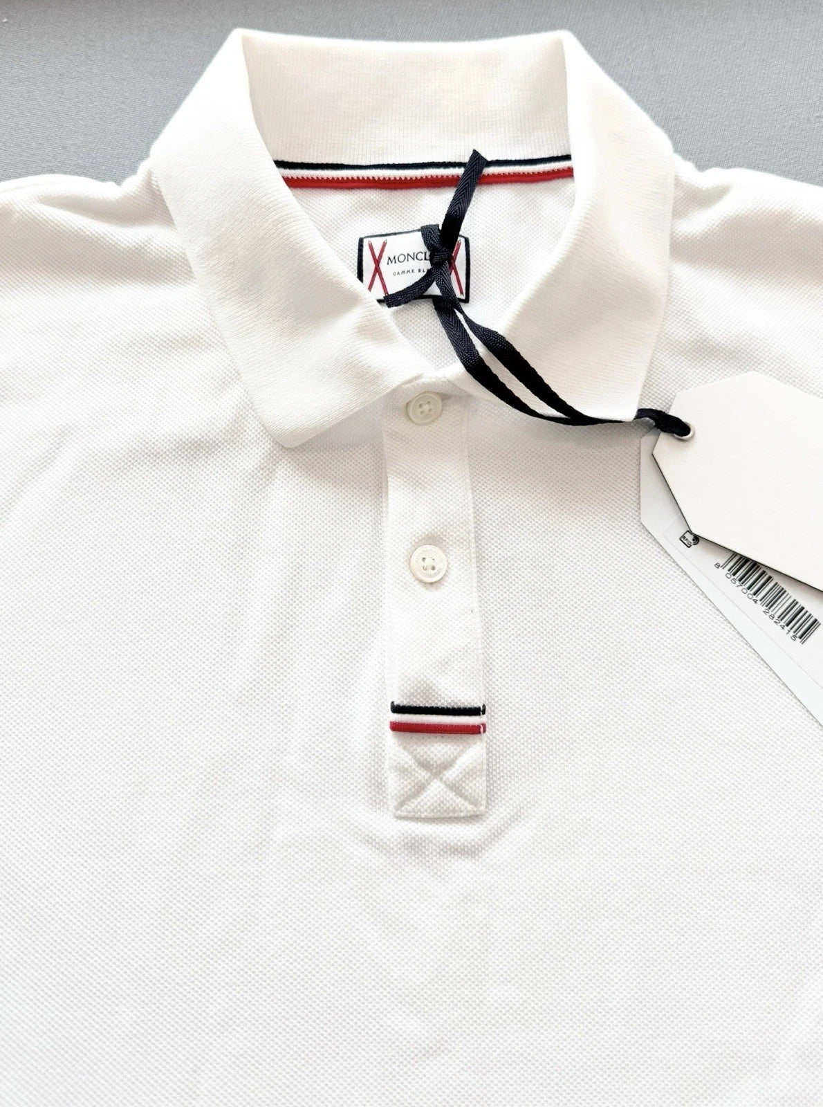 Moncler Gamme Bleu Contrasting Stripe Polo T Shirt - Small - 19.5 ” PTP Fits (S/M)