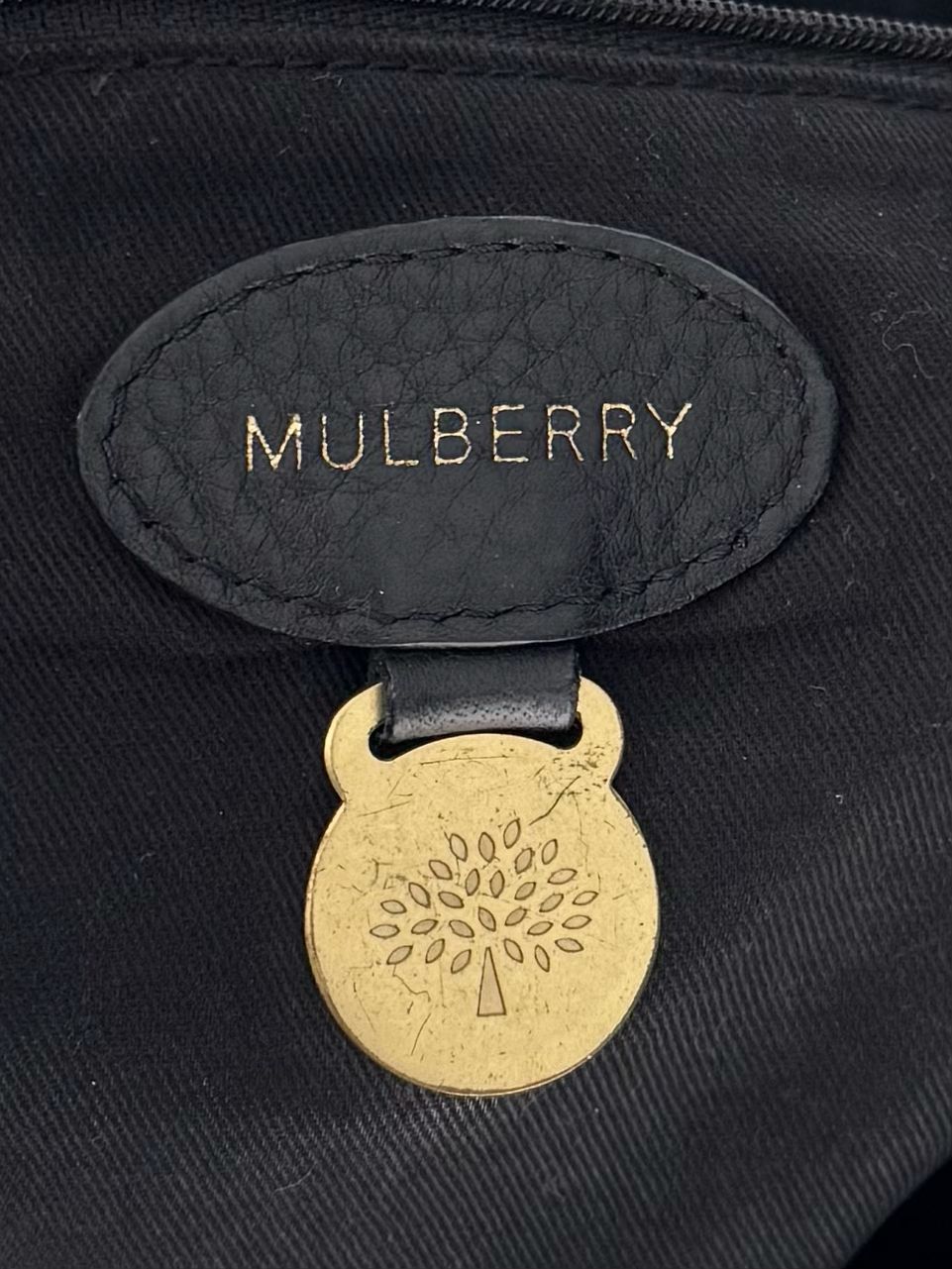 Mulberry Effie Satchel in Black Spongy Pebbled Leather