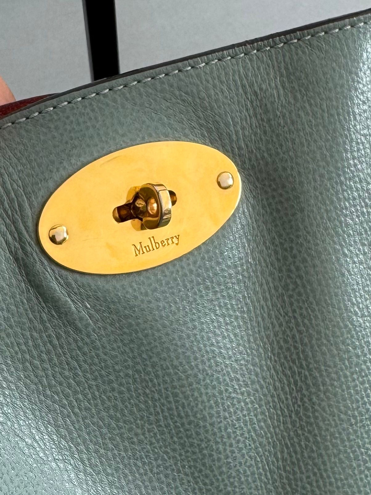 Mulberry Bayswater Tote In Antique Blue With Gold Hardware - Limited Edition