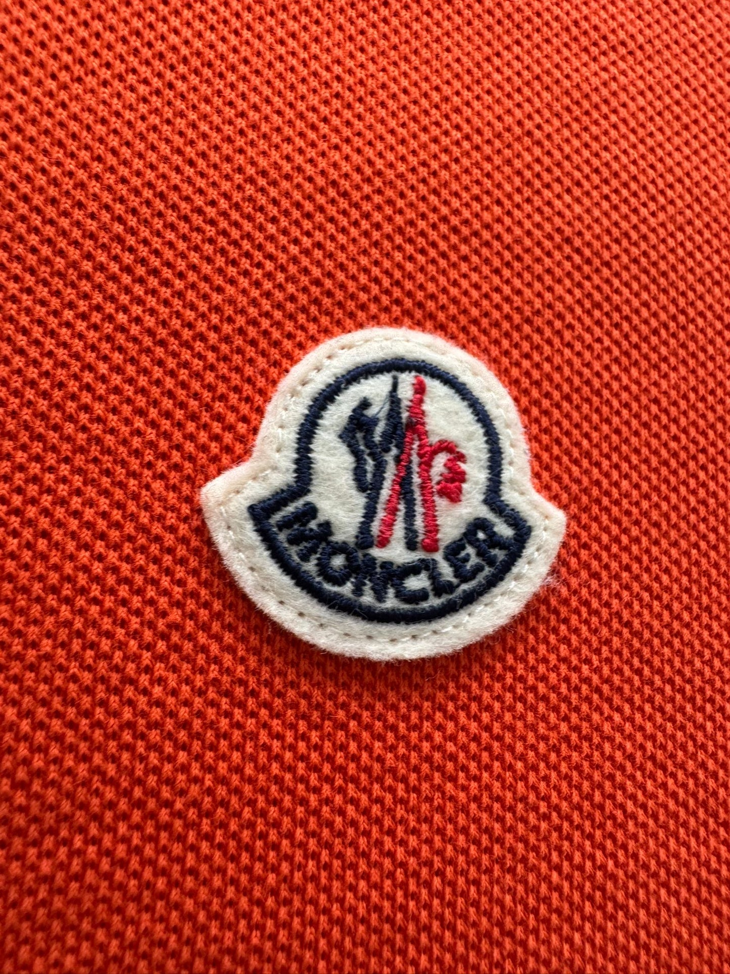 Moncler Orange Polo - Size: 3XL (26''PTP)