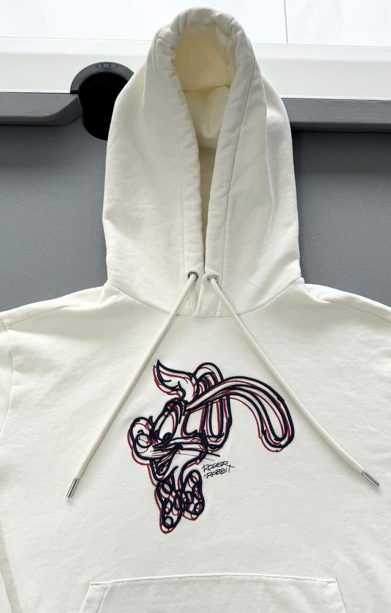 Moncler x Disney Roger Rabbit Brand-Print Cotton-Jersey Hoodie(XL- 25.5''ptp)