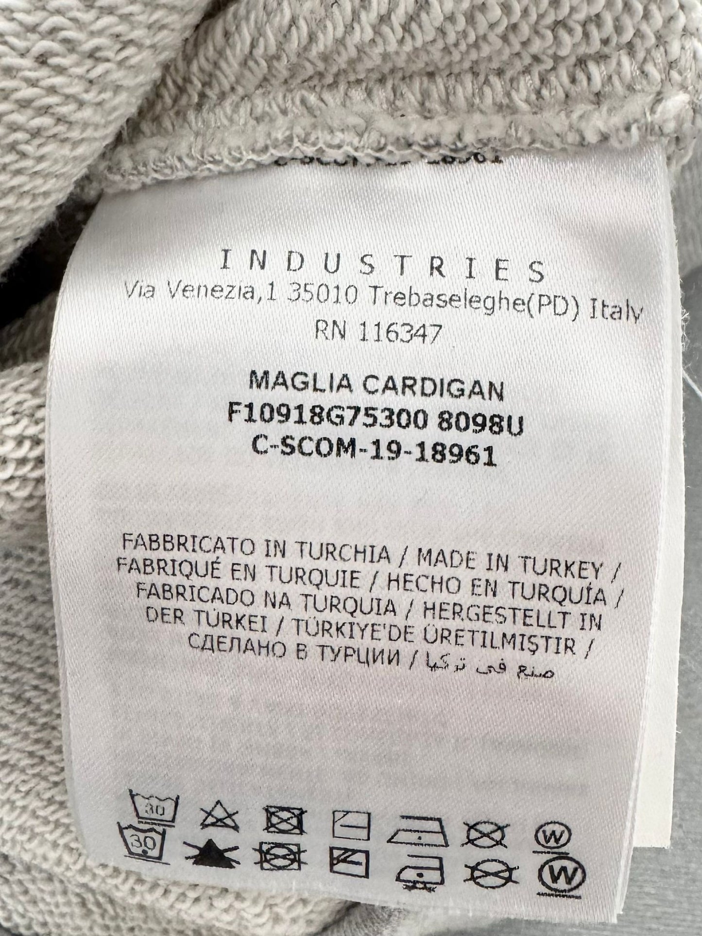 Moncler Grey Reflective Tracktop/ Cardigan - Size: XL (23''ptp)