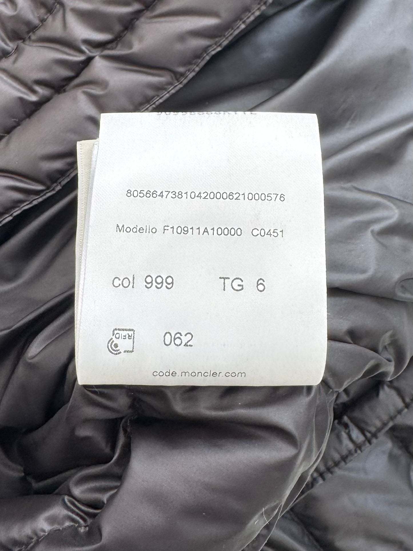 Moncler Kavir Black Jacket - Size 6 - PTP 24.5”