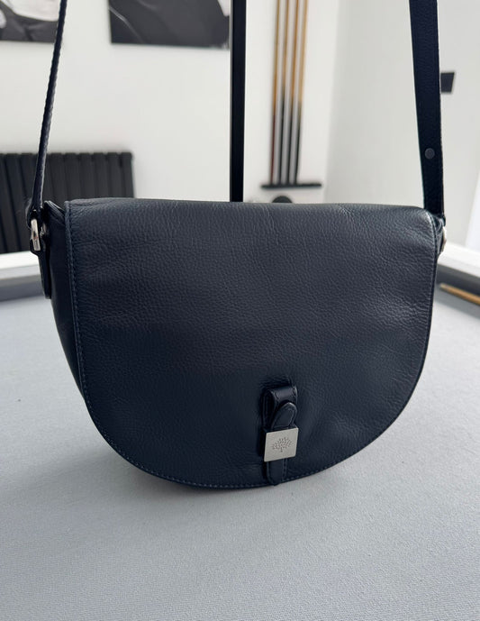 Mulberry Navy Regal Blue Leather Tessie Satchel