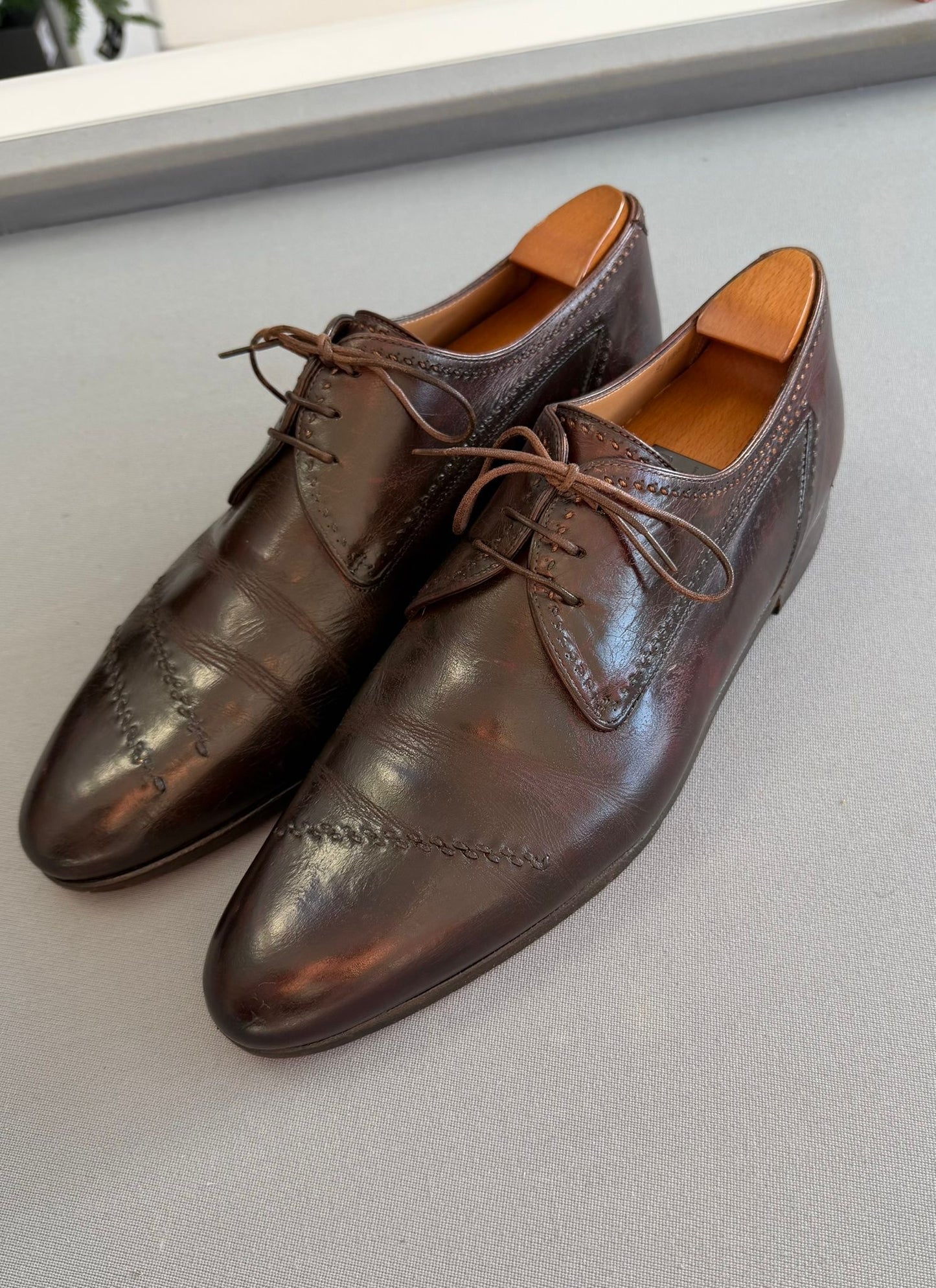 Berluti Brown Oxford Shoes - Size: UK9 (EU43)