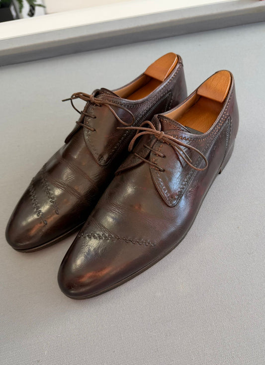 Berluti Brown Oxford Shoes - Size: UK9 (EU43)