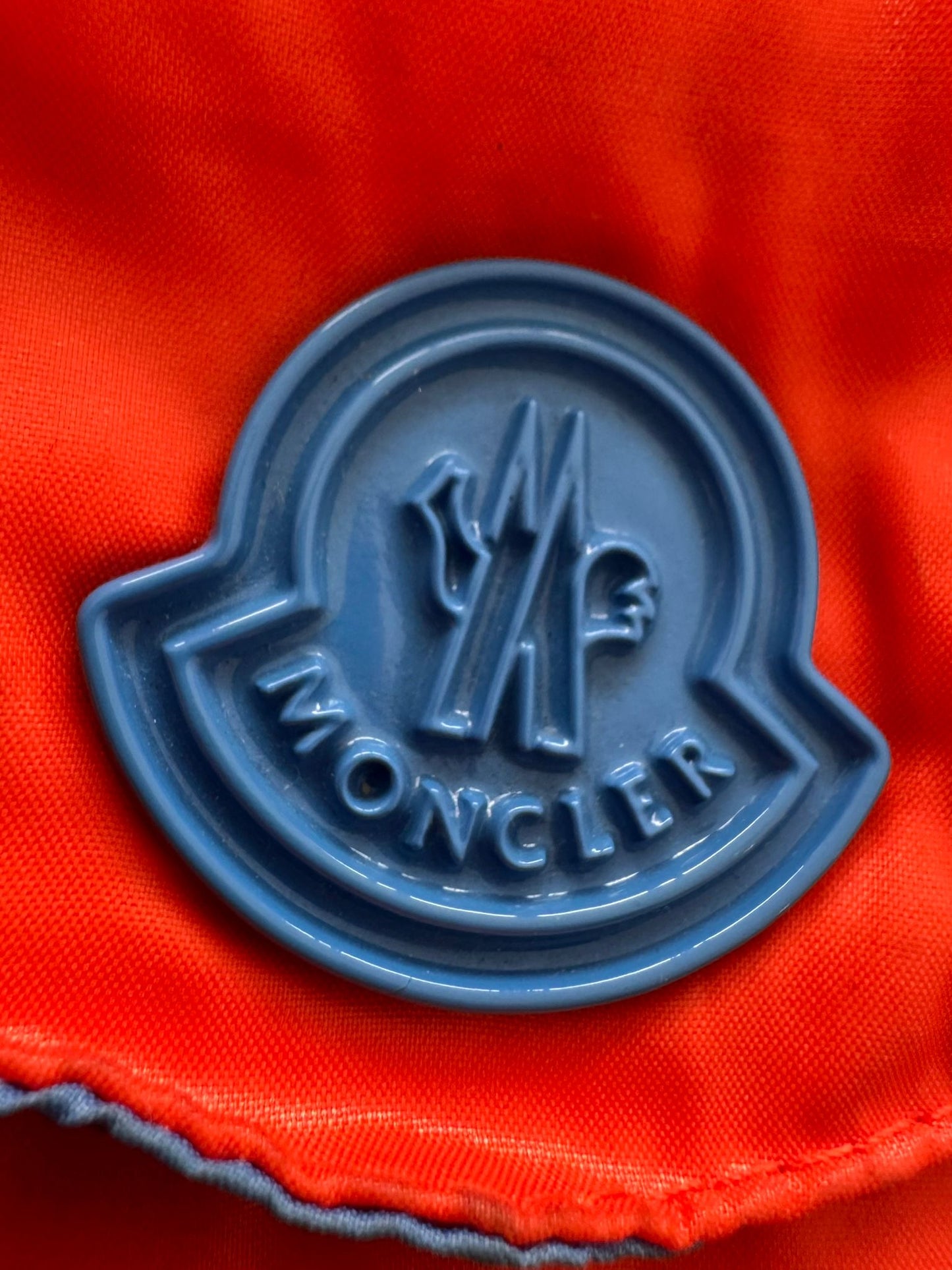 Moncler Puffer Down Busta Piumino Clutch/ Laptop Sleeve In Orange - Brand New In Box