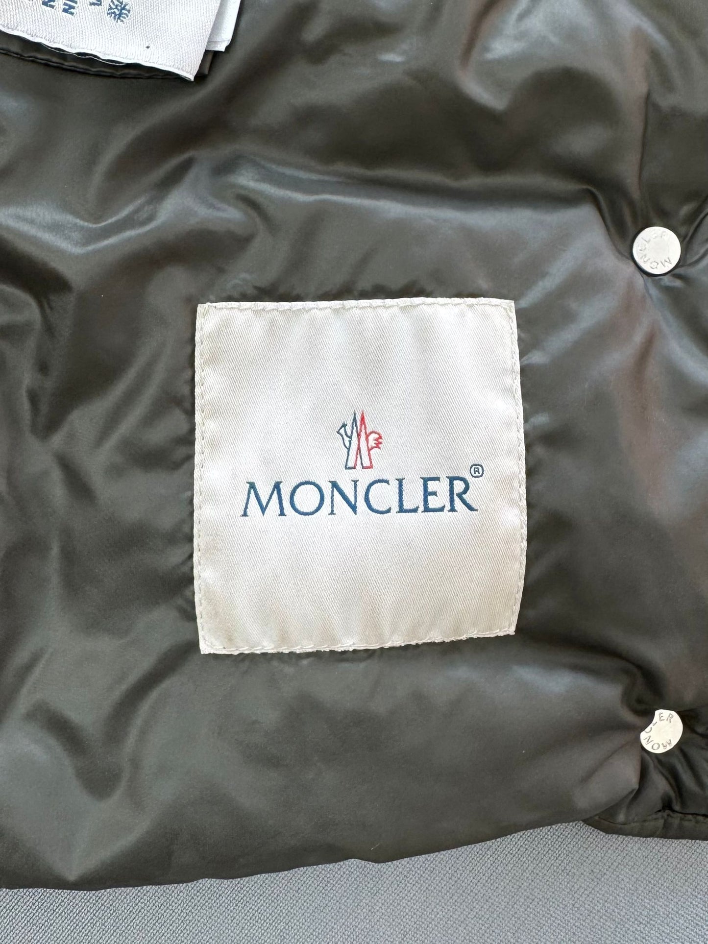 Moncler Liane Gilet In Olive Green - Size 1 (UK8)