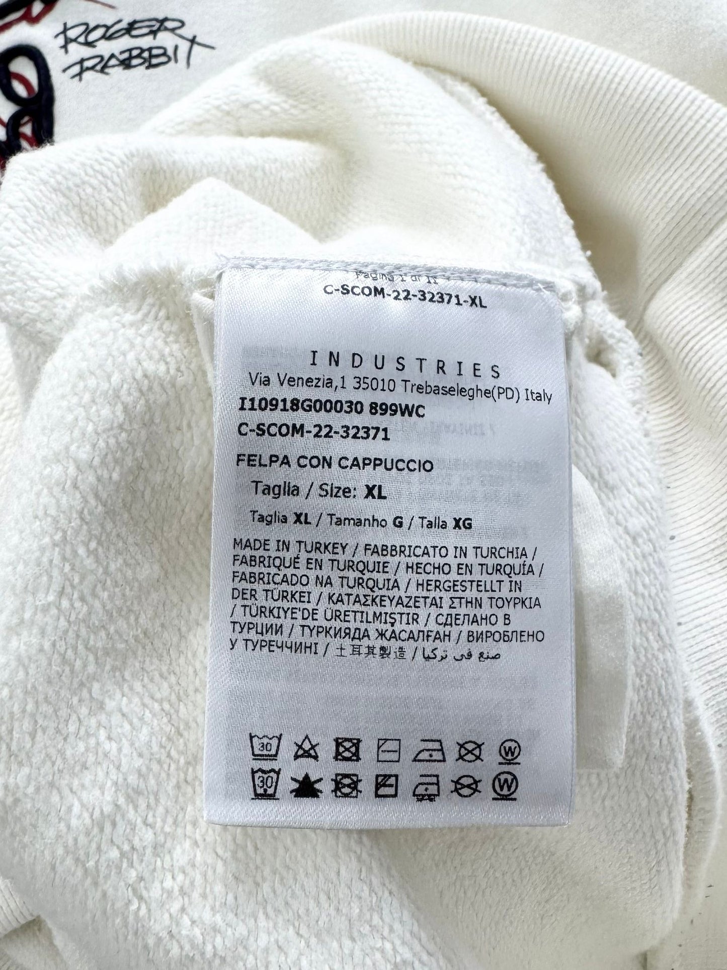 Moncler x Disney Roger Rabbit Brand-Print Cotton-Jersey Hoodie(XL- 25.5''ptp)