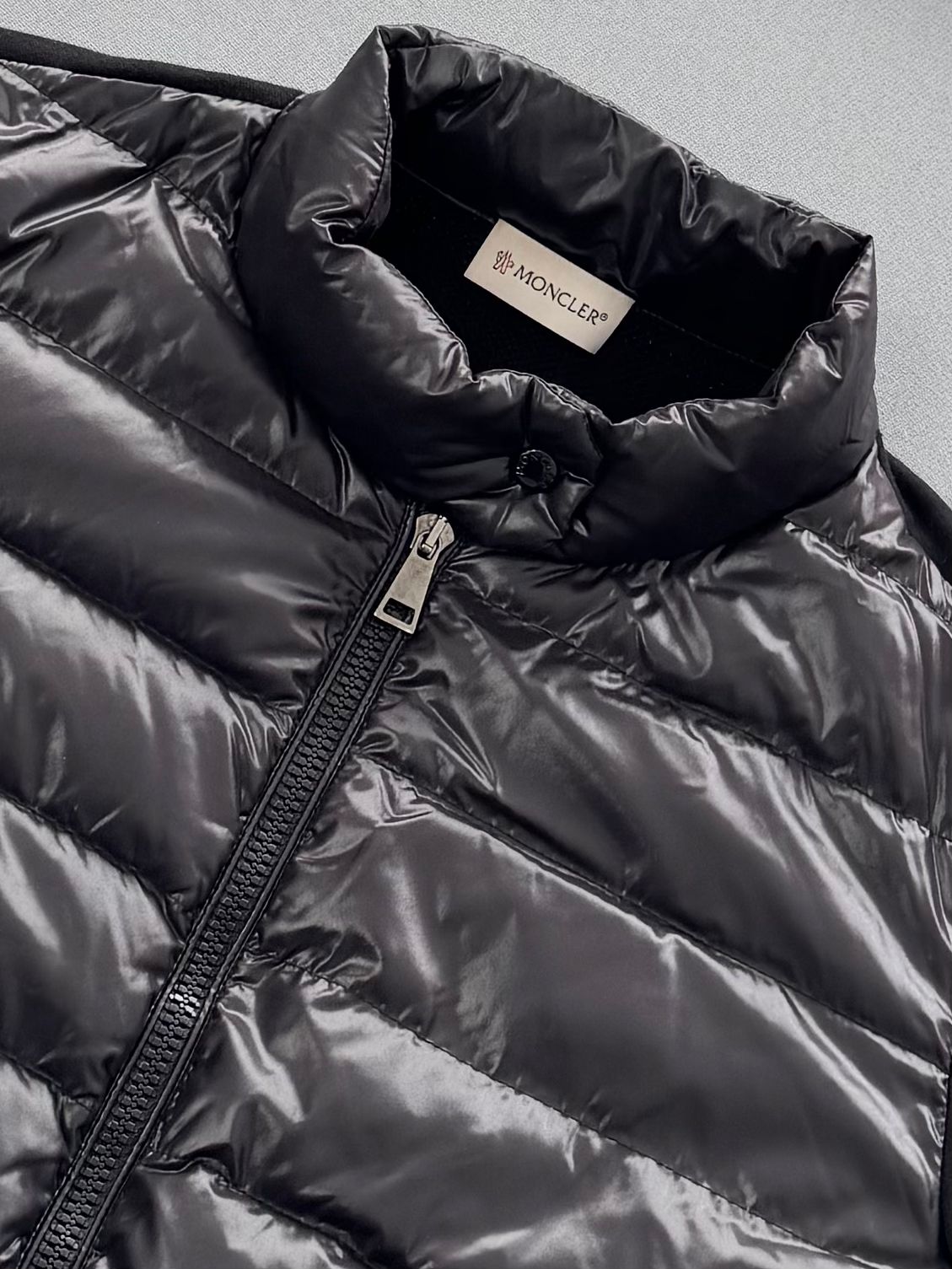 Moncler Maglia Black Zip Up Padded Cardigan - Medium (UK10/12)