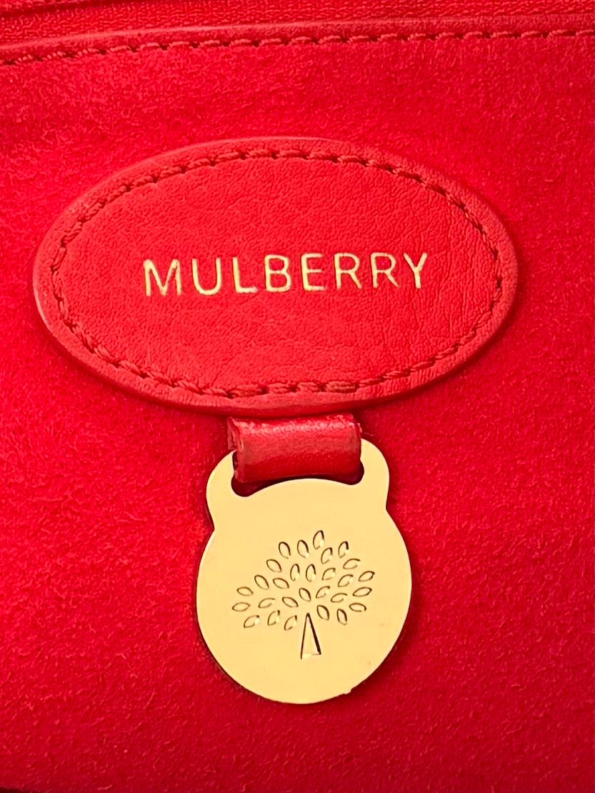 Mulberry Leather Tessie Tote in Poppy Red