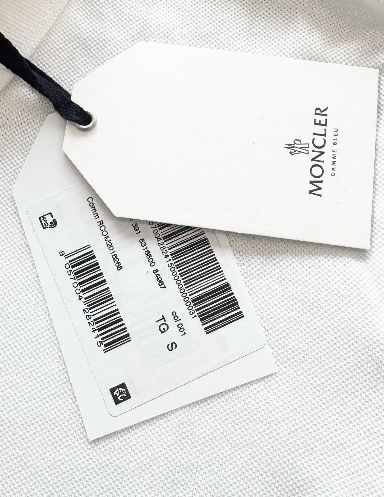 Moncler Gamme Bleu Contrasting Stripe Polo T Shirt - Small - 19.5 ” PTP Fits (S/M)