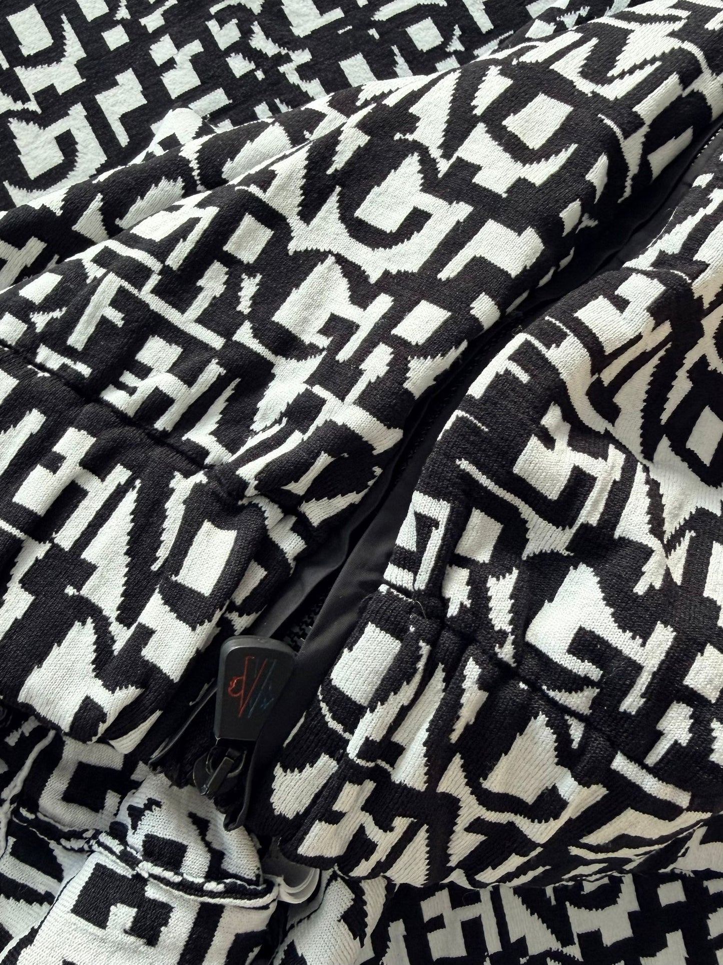Moncler Grenoble All-Over Logo Print Tricot Hoodie - Medium (23.5''ptp)
